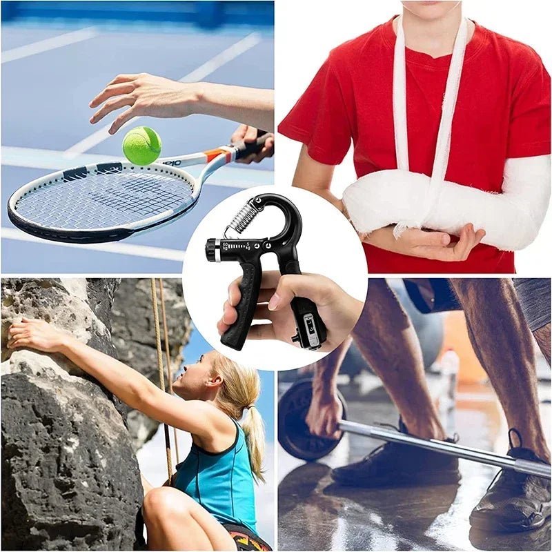 10 - 100kg Adjustable Hand Grip Strengthener Hand Grip Trainer With Counter Wrist Forearm And Hand Exerciser For Muscle Building - DivineLink1 | Electronics, Fitness, Household Essentials | Shop