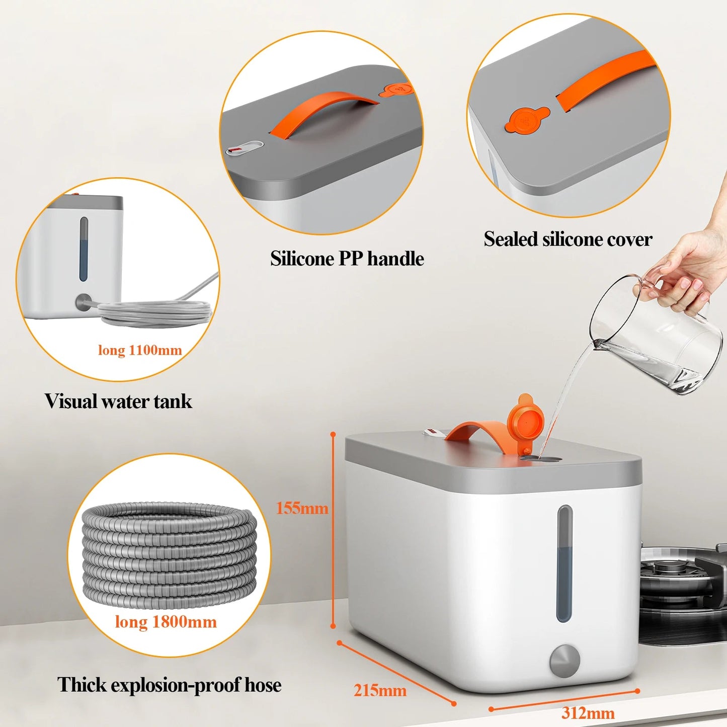 1500W Handheld Steam Cleaner, Multiuse Powerful Steamer for Cleaning for Tough Stains and Grime on Upholstery - DivineLink1 | Electronics, Fitness, Household Essentials | Shop