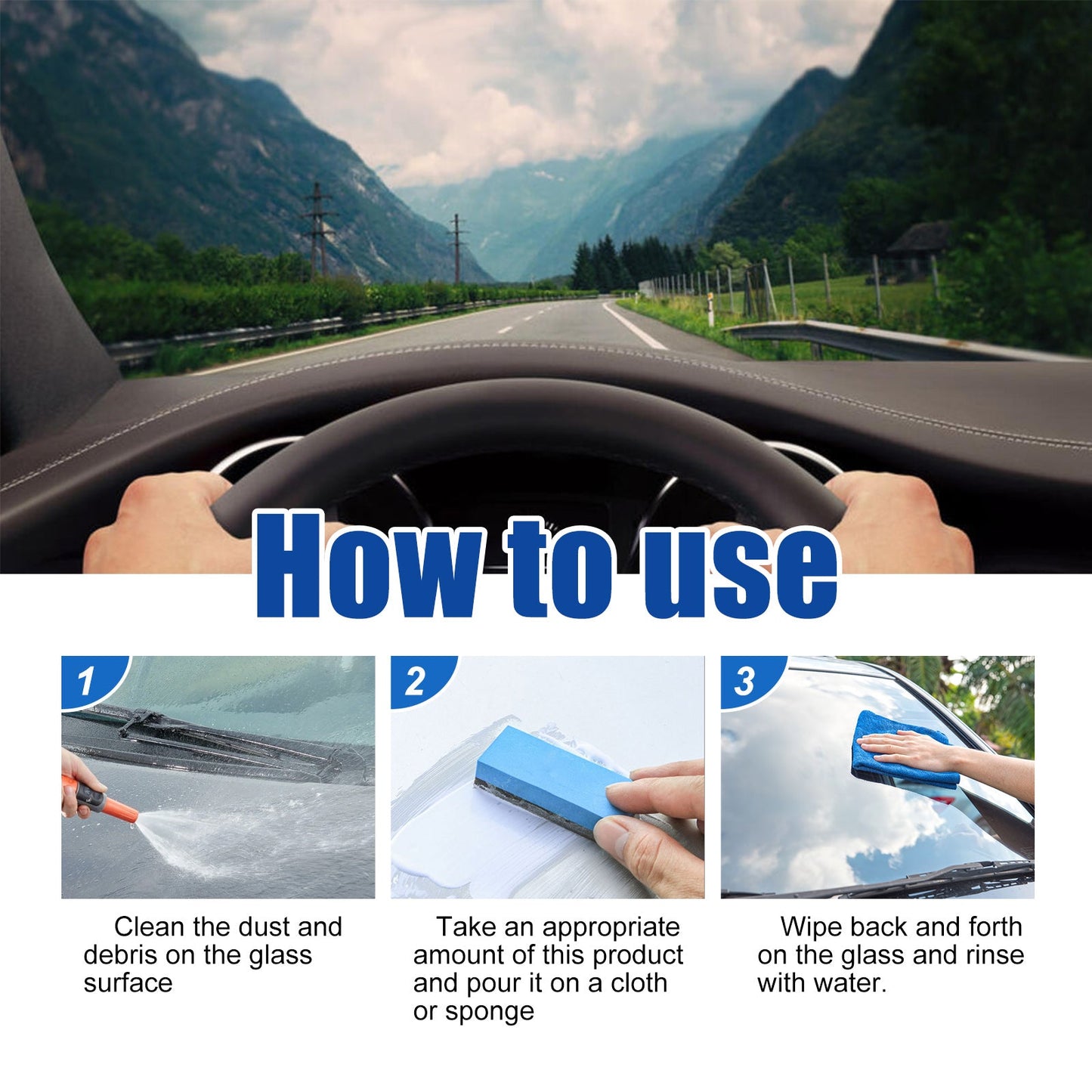 2 In 1 Car Oil Film Cleaner Oil Film Cleaner For Car Front Windshield Window Stains - DivineLink1 | Electronics, Fitness, Household Essentials | Shop