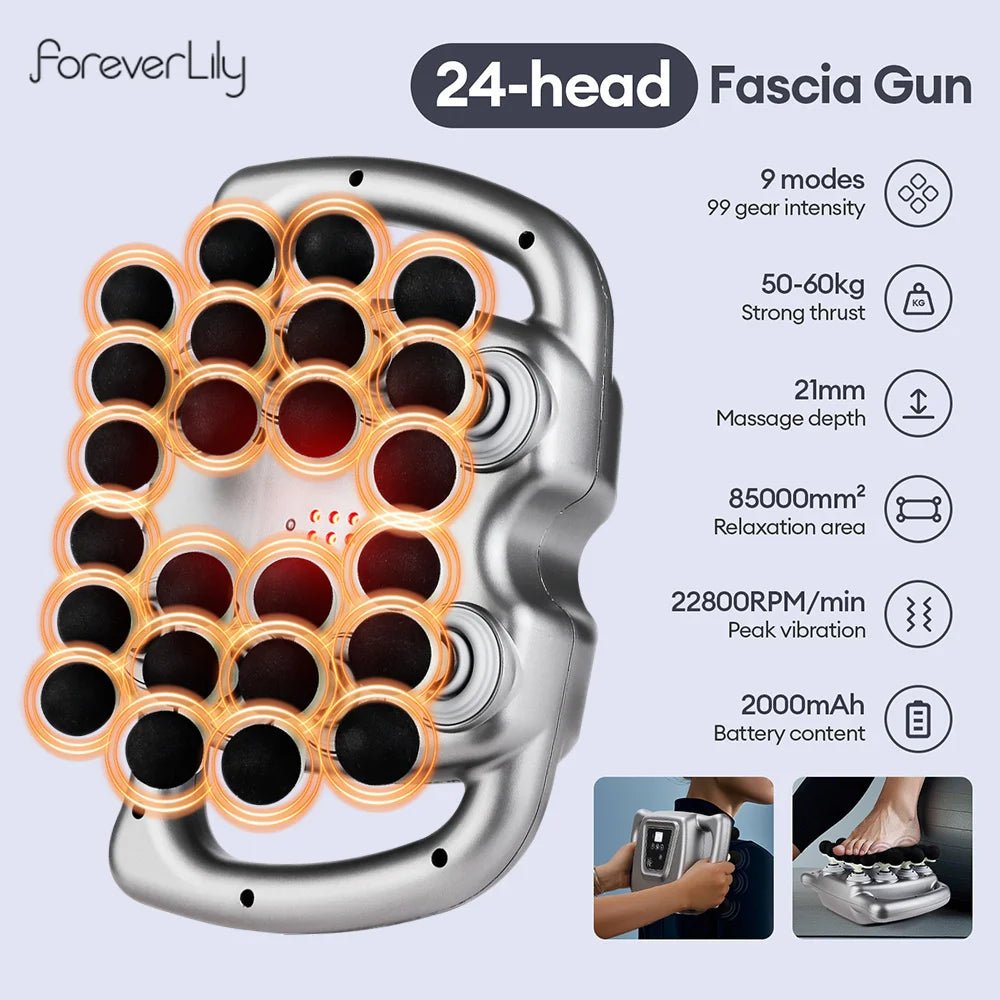 24 - Head Fascia Gun 99 Levels Strength High - Frequency Vibration Body Massage Gun Back and Waist Massager Neck Shoulder masajeador - DivineLink1 | Electronics, Fitness, Household Essentials | Shop