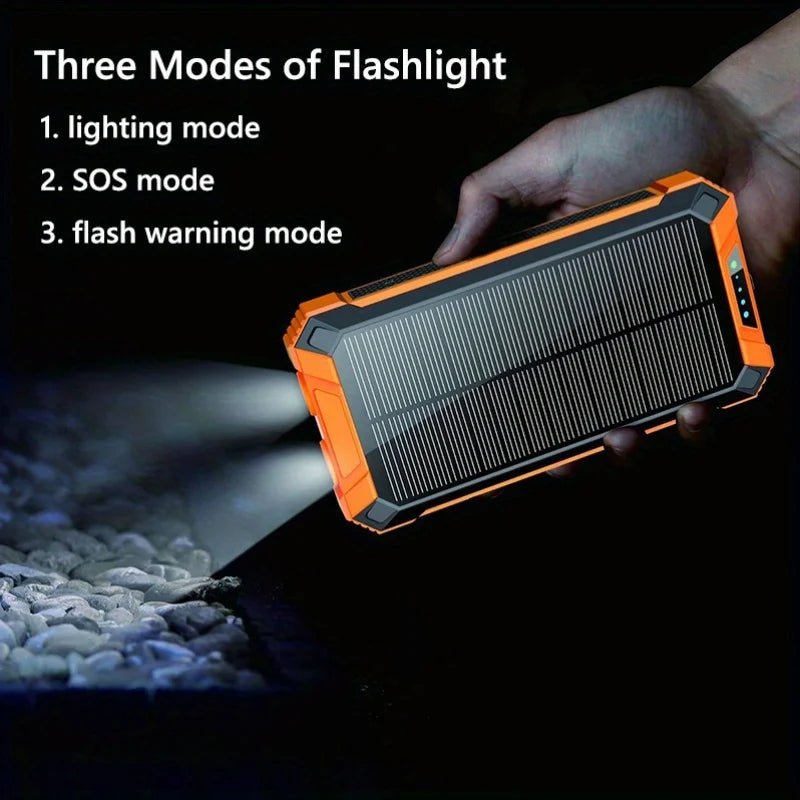 30000mAh Solar Mobile Power Bank Wireless Charger Built - in 4 Cables Six Outputs 15W Fast Charging Mobile Power Bank Suitable For - DivineLink1 | Electronics, Fitness, Household Essentials | Shop