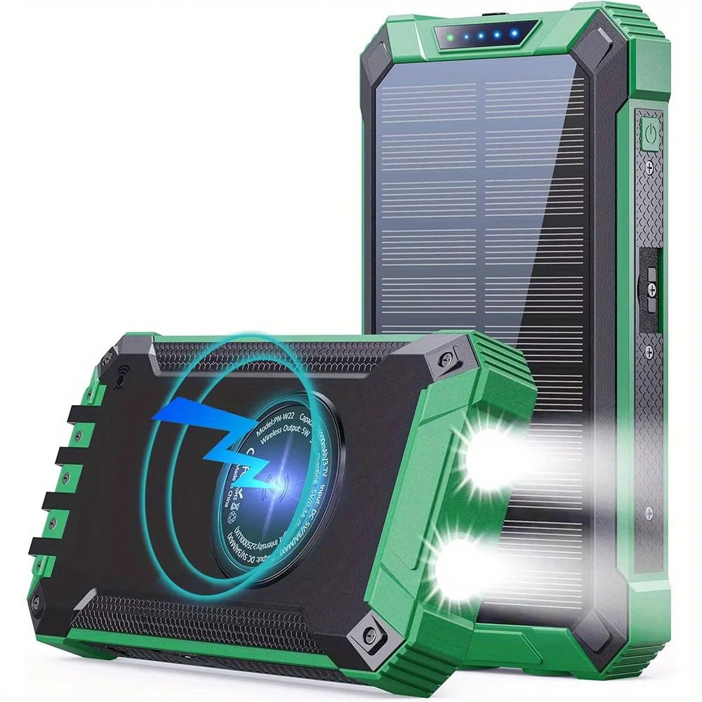 30000mAh Solar Mobile Power Bank Wireless Charger Built - in 4 Cables Six Outputs 15W Fast Charging Mobile Power Bank Suitable For - DivineLink1 | Electronics, Fitness, Household Essentials | Shop