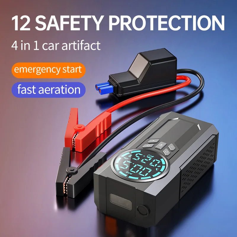 4 in 1 Car Jump Start Air Compressor 8400mAh Power Bank Portable Battery Booster Digital Tire Inflator with DC Cigarette Lighter - DivineLink1 | Electronics, Fitness, Household Essentials | Shop