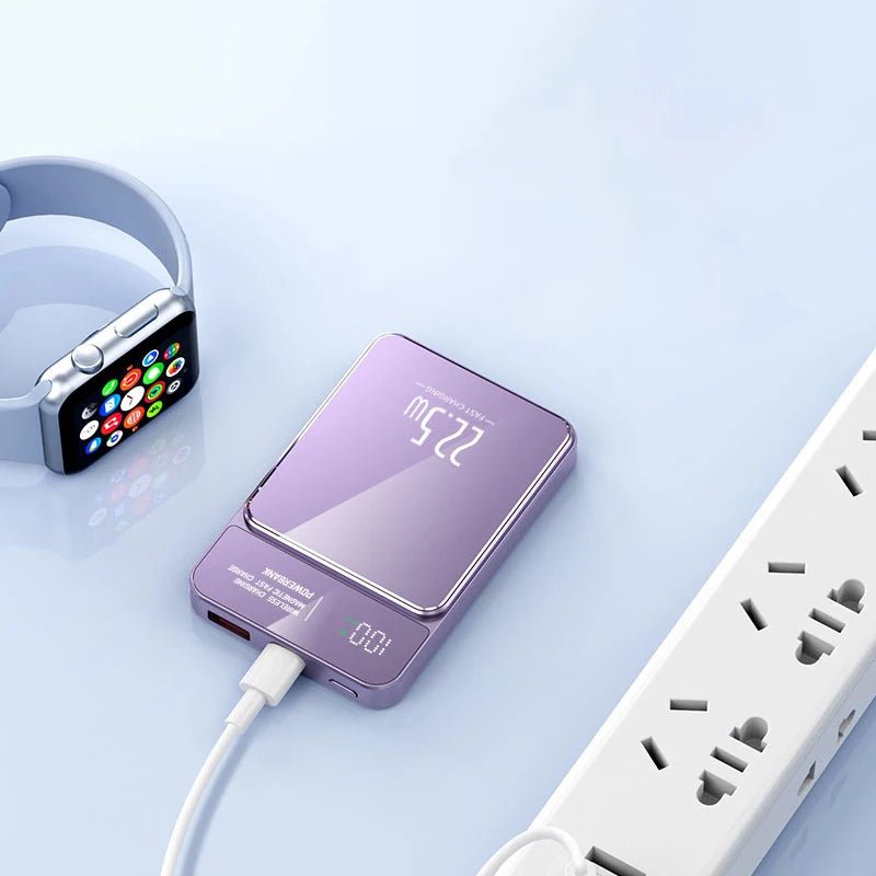 5000mAh portable magnetic wireless charging power bank 22.5W super fast charging digital display mobile phone power bank - DivineLink1 | Electronics, Fitness, Household Essentials | Shop