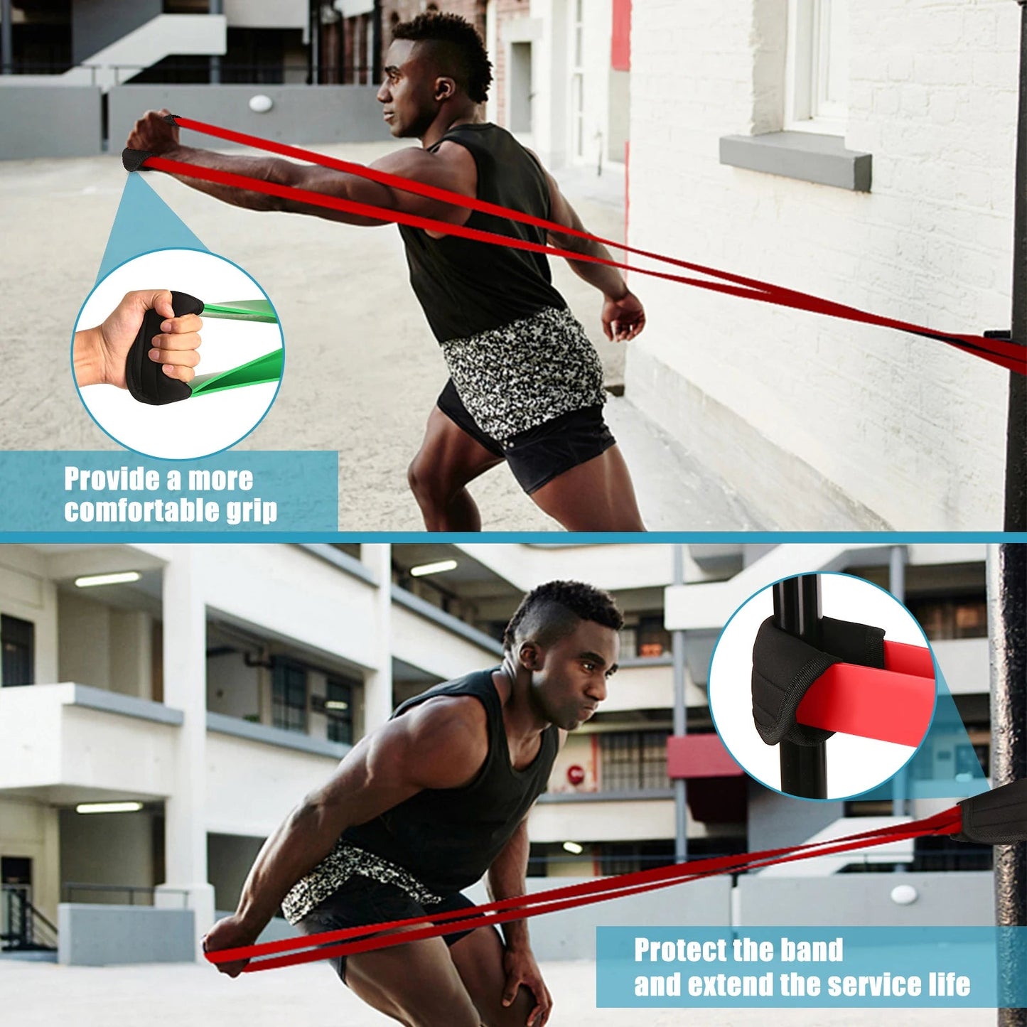 5Pcs 208cm Resistance Band Heavy Duty Latex Sports Elastic Belt with Accessories For Fitness Shape Body Home Gym - DivineLink1 | Electronics, Fitness, Household Essentials | Shop