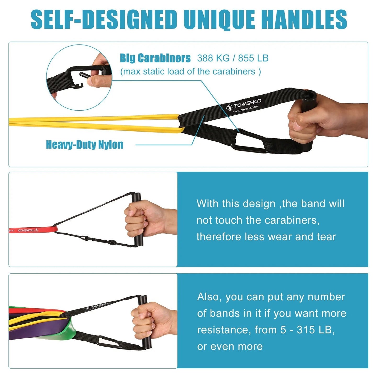 5Pcs 208cm Resistance Band Heavy Duty Latex Sports Elastic Belt with Accessories For Fitness Shape Body Home Gym - DivineLink1 | Electronics, Fitness, Household Essentials | Shop