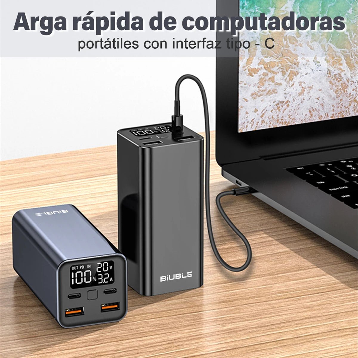 65W Mobile Power Bank 30000mAh Type - C Plug Fast Charging FCP SCP Mobile Power Bank Portable External Charger for Smartphones - DivineLink1 | Electronics, Fitness, Household Essentials | Shop