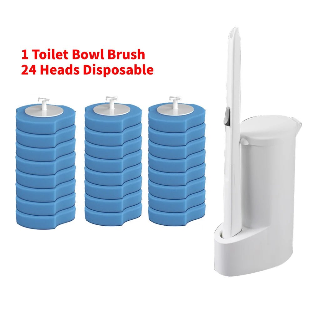 8 - 32PCS Disposable Toilet Bowl Brush Long Handle Cleaner Brush & Replacement Cleaning Heads Toilet Brush WC Toilet Accessories - DivineLink1 | Electronics, Fitness, Household Essentials | Shop