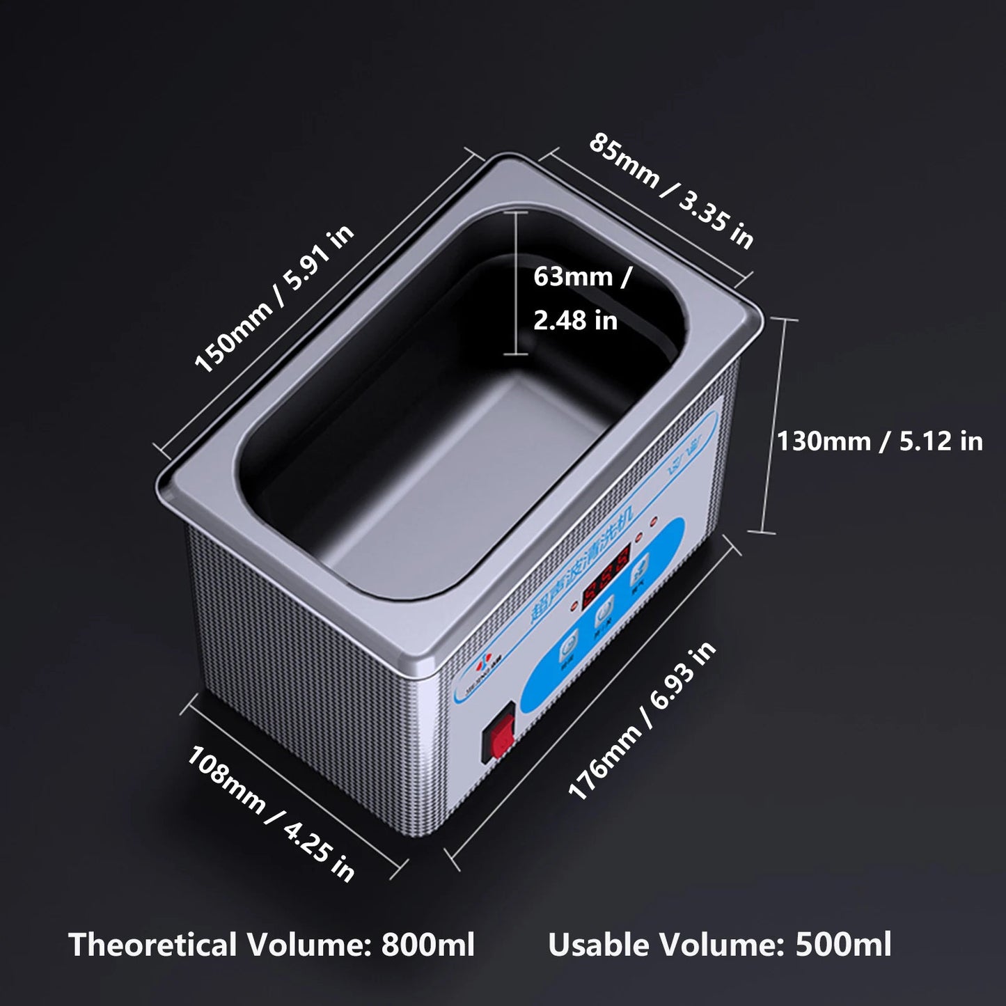 800ml Ultrasonic Cleaner 40kHz Ultra Sonic Cleaner with Timer Ultrasonic Jewelry Cleaner Ultrasonic Cleaning Machine - DivineLink1 | Electronics, Fitness, Household Essentials | Shop
