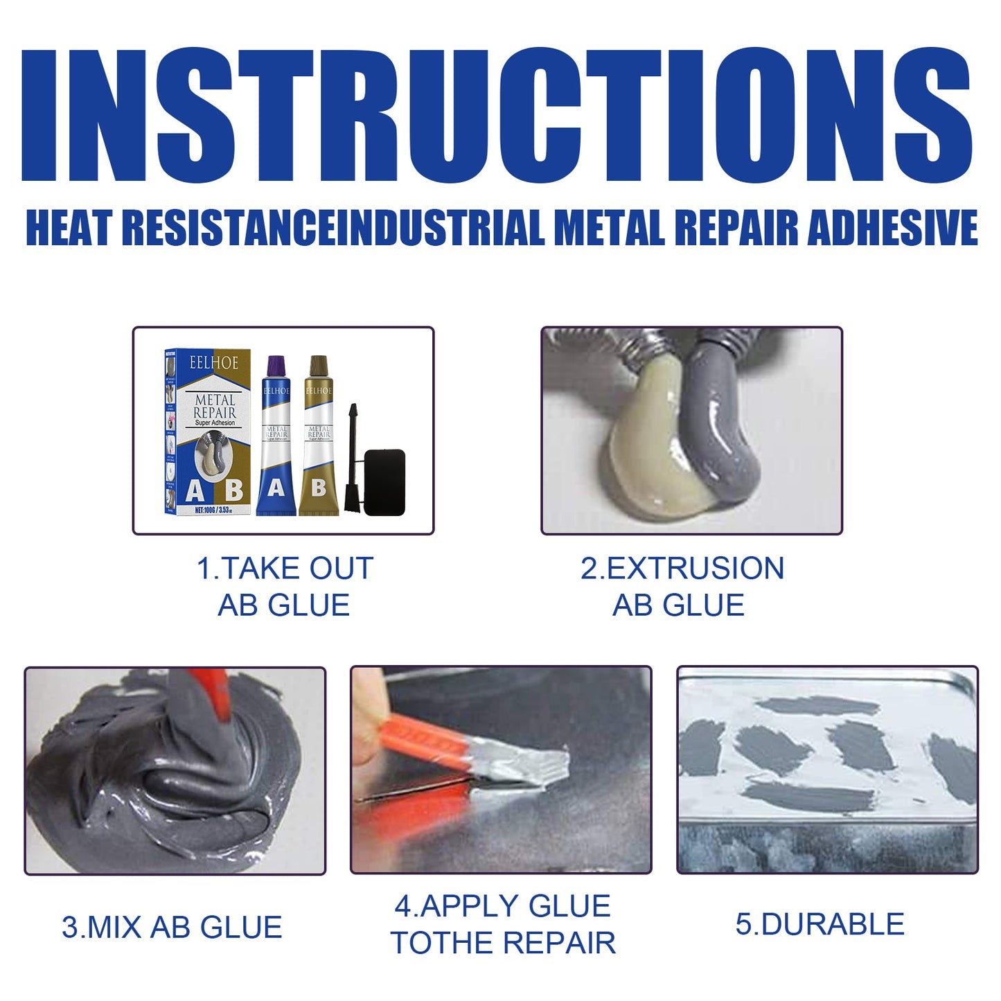 AbCasting Adhesive High Temperature Resistant Welding Adhesive For Metal Castings Crack Repair Agent Leak - Blocking Waterproof Electric Welding - DivineLink1 | Electronics, Fitness, Household Essentials | Shop