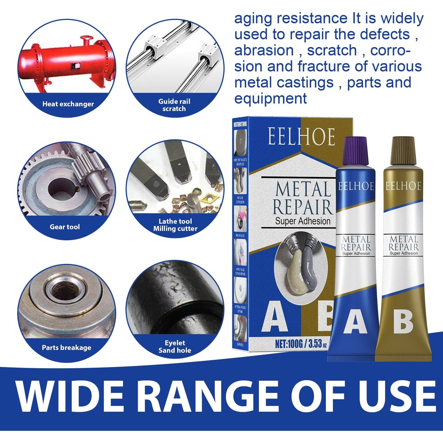 AbCasting Adhesive High Temperature Resistant Welding Adhesive For Metal Castings Crack Repair Agent Leak - Blocking Waterproof Electric Welding - DivineLink1 | Electronics, Fitness, Household Essentials | Shop