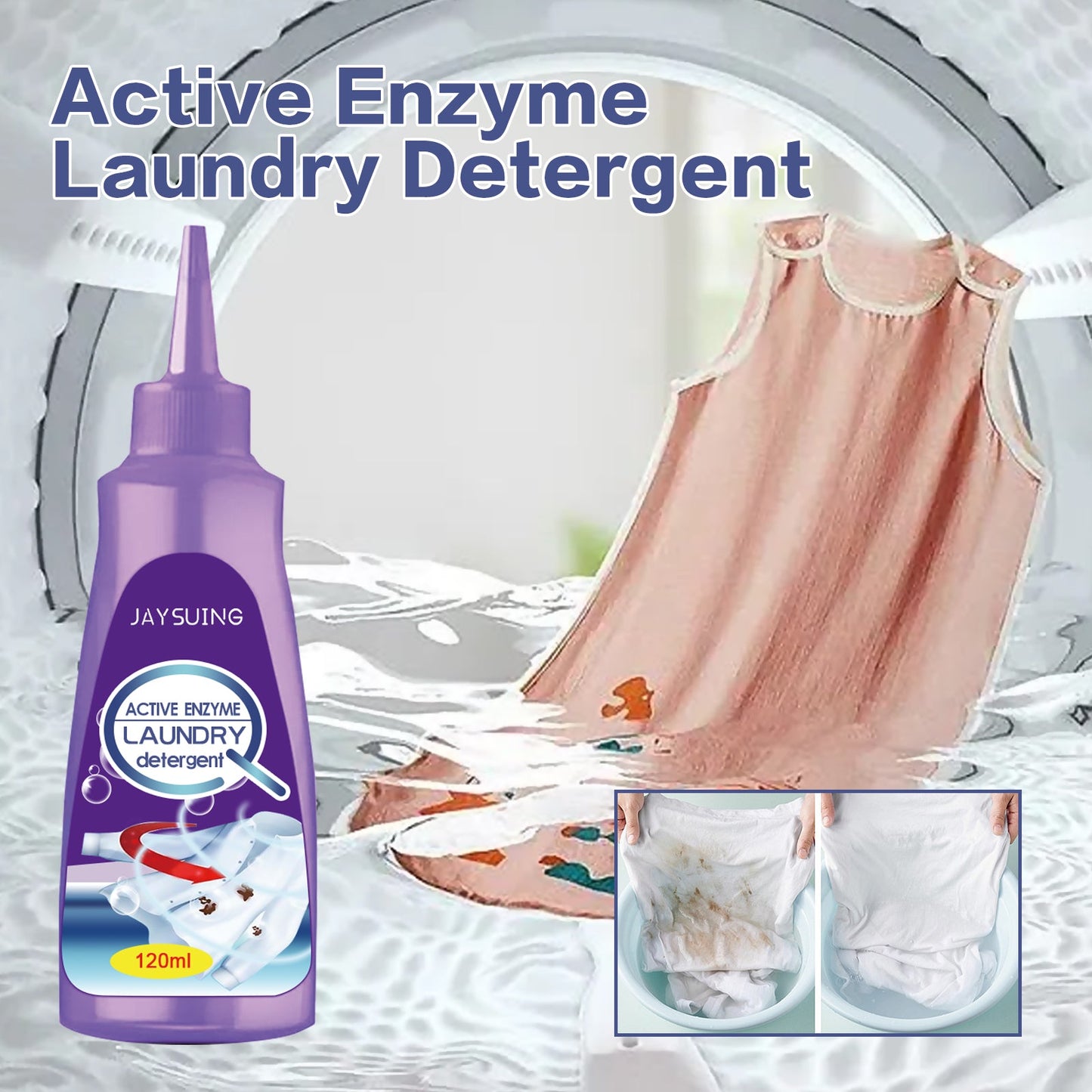 Active Enzyme Laundry Detergent, Laundry Stains And Blood Stains Cleaning Laundry Multi - purpose Detergent - DivineLink1 | Electronics, Fitness, Household Essentials | Shop