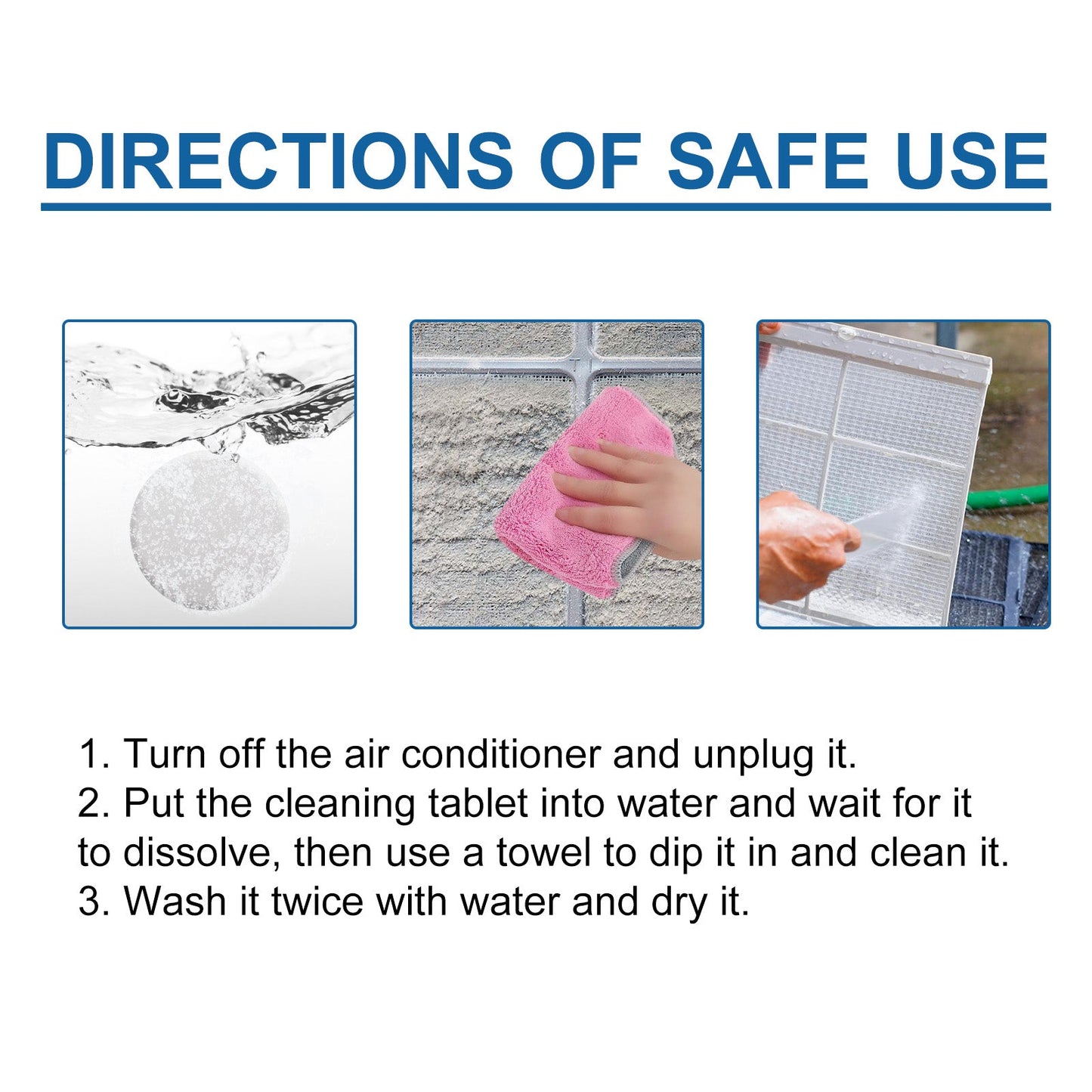 Air Conditioner Cleaning Tablet, Air Conditioner Cleaning Sheet For Household Air Conditioner - DivineLink1 | Electronics, Fitness, Household Essentials | Shop