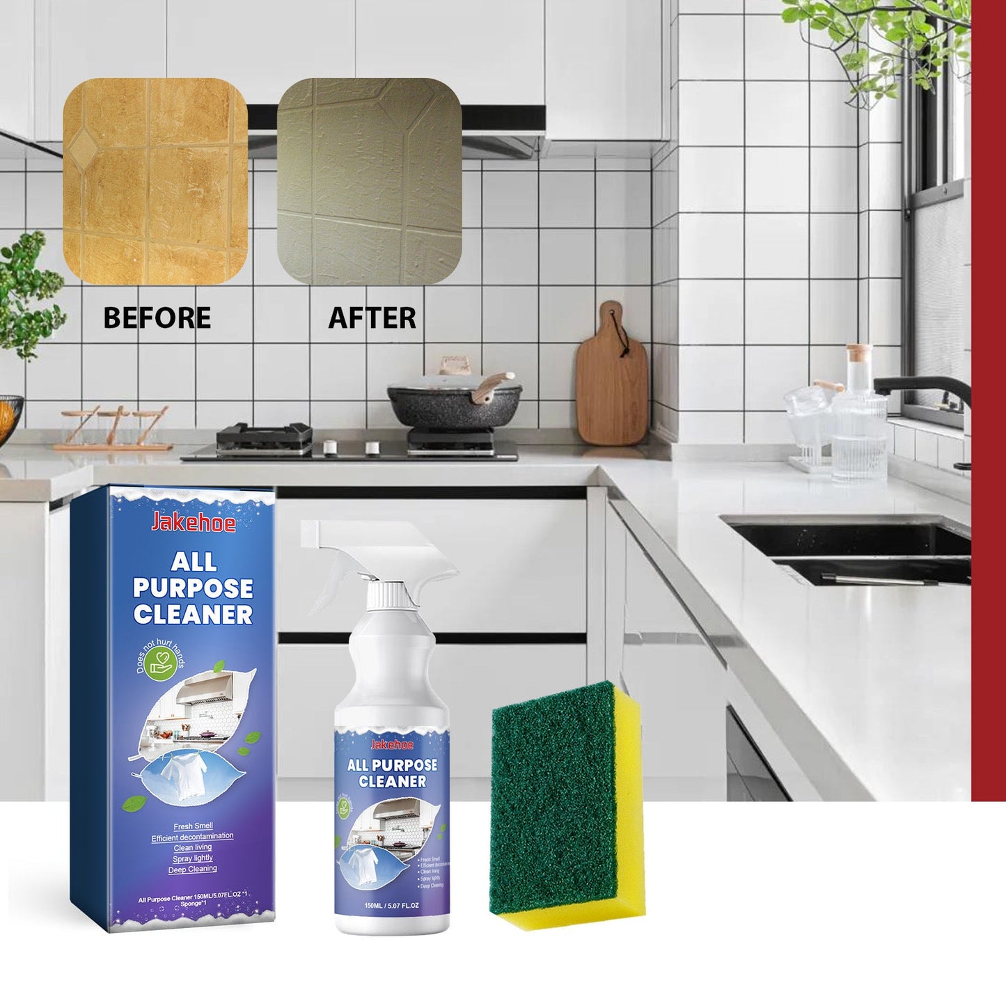 All Purpose Cleaner, Kitchen Range Hood Tile Wall Stubborn Oil Multi - Functional Detergent Detergent - DivineLink1 | Electronics, Fitness, Household Essentials | Shop