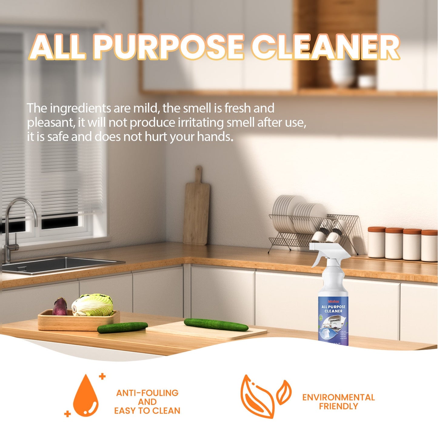 All Purpose Cleaner, Kitchen Range Hood Tile Wall Stubborn Oil Multi - Functional Detergent Detergent - DivineLink1 | Electronics, Fitness, Household Essentials | Shop