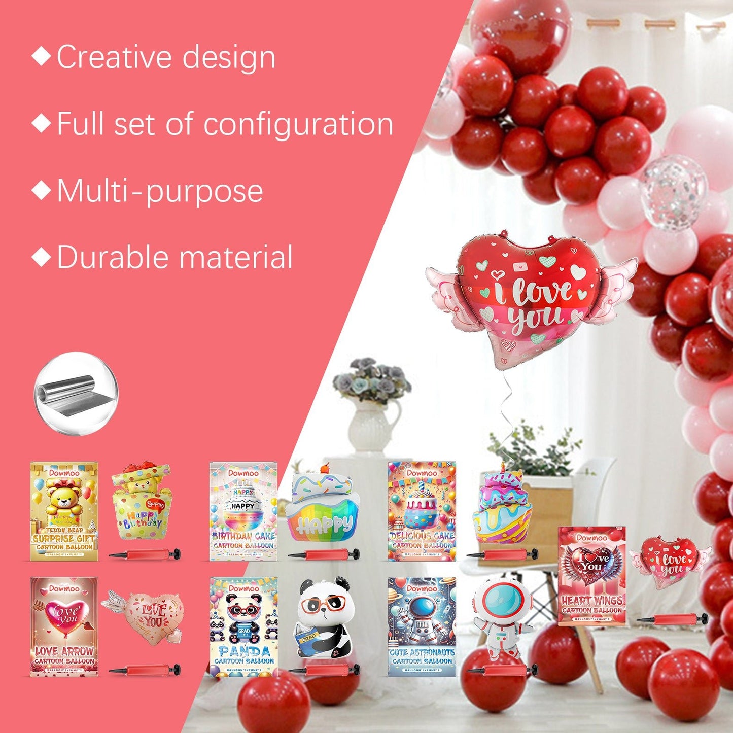 Ambience Balloon Set Valentine's Day Proposal Wedding Anniversary Date Birthday Party Decoration - DivineLink1 | Electronics, Fitness, Household Essentials | Shop