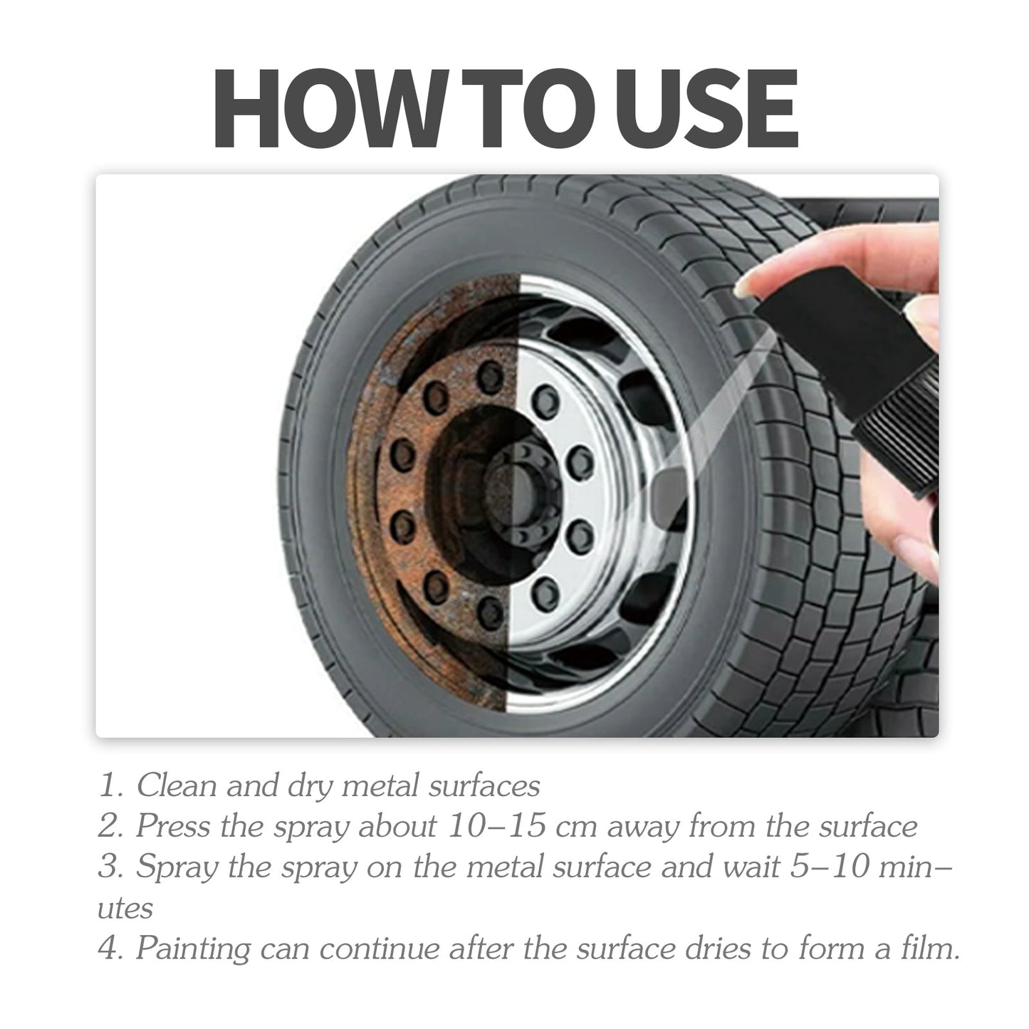 Anti - Rust Conversion Agent Spray Automobile Wheel Hub Tire Rim Door Lock Cleaning Rust Remover Lubricant - DivineLink1 | Electronics, Fitness, Household Essentials | Shop