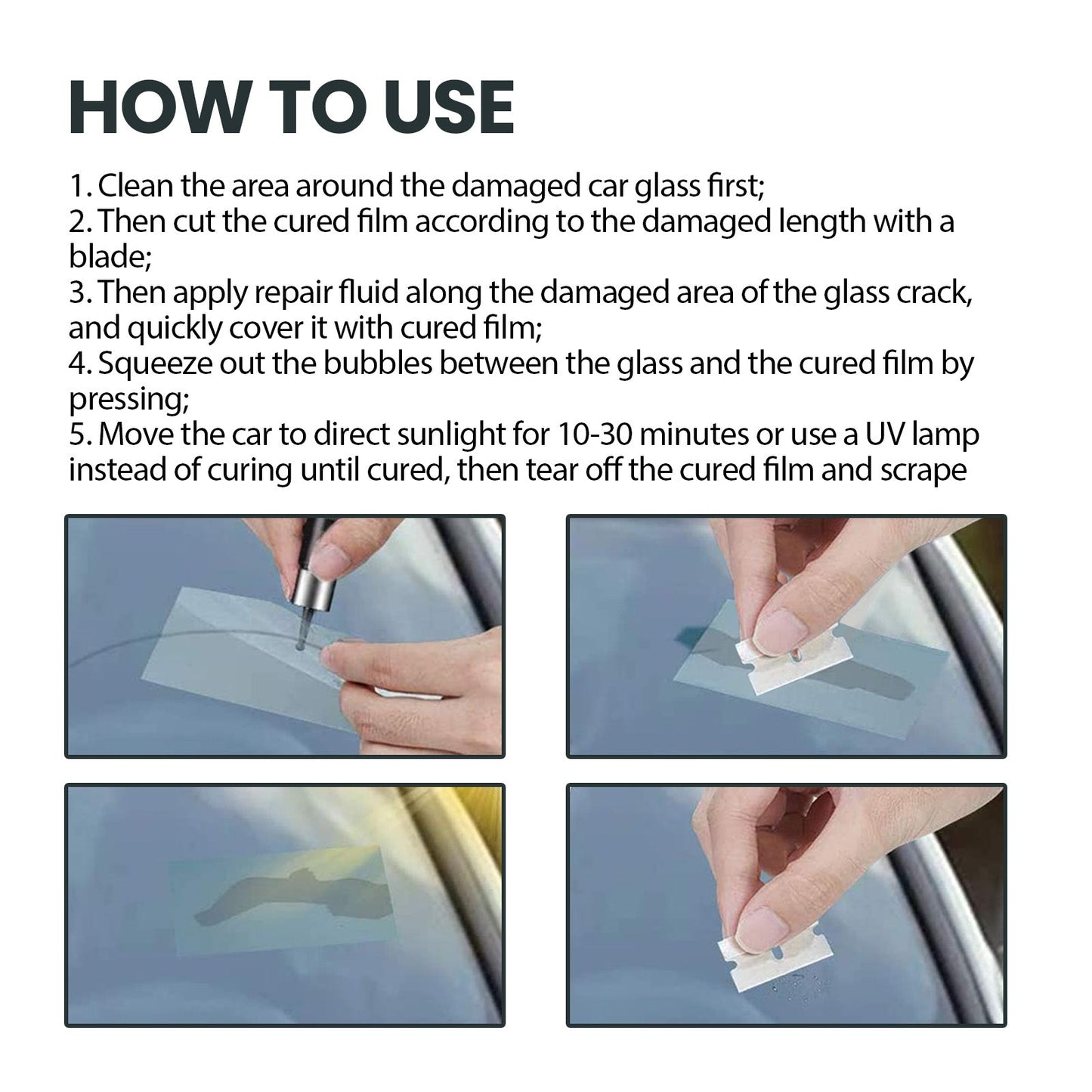 Auto Glass Nano Repair Fluid, Auto Windshield Cracks Quick Repair Adhesive Repair - DivineLink1 | Electronics, Fitness, Household Essentials | Shop