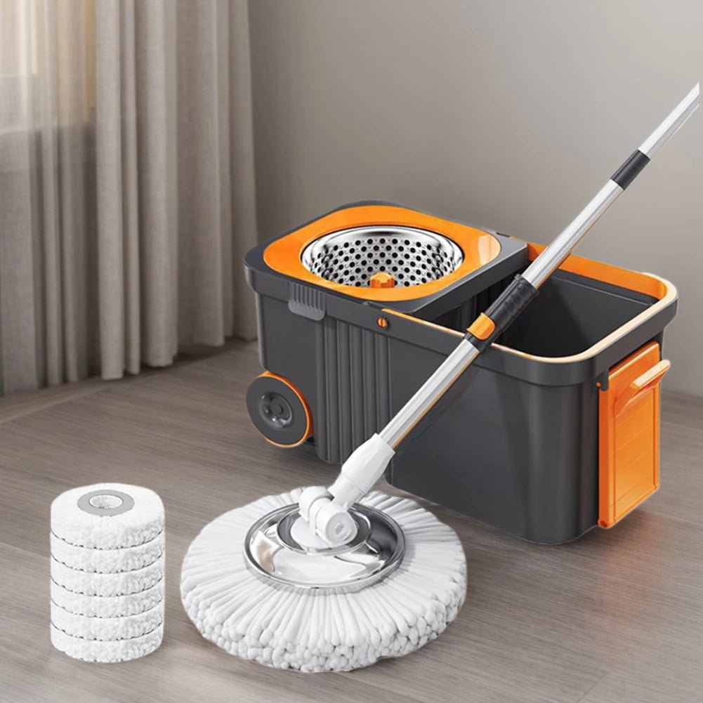 Automatic Dehydration Mop and Bucket Household Cleaning Brush Mop Brooms Cleaning Floor Household Handheld 360° Spin Mop - DivineLink1 | Electronics, Fitness, Household Essentials | Shop
