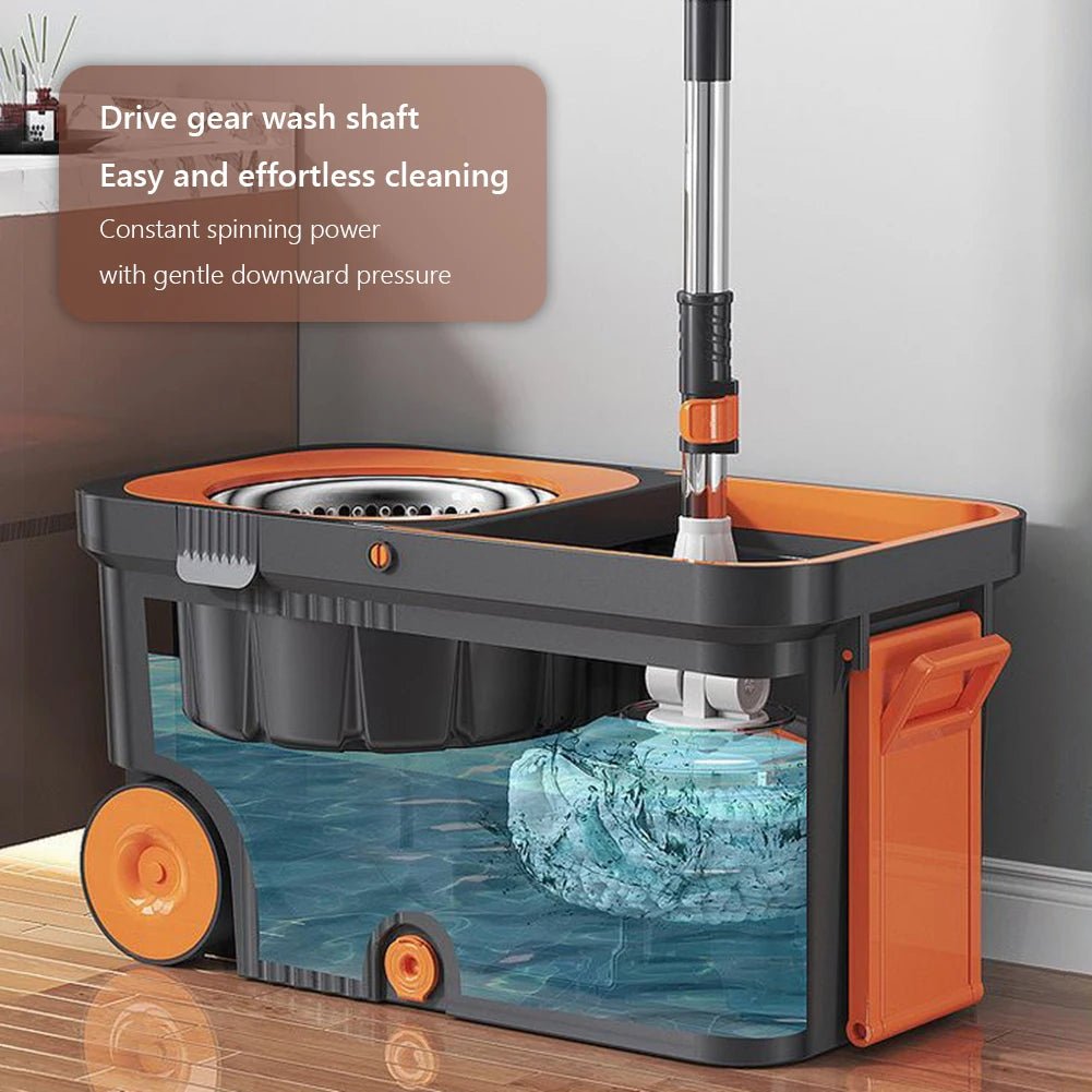 Automatic Dehydration Mop and Bucket Household Cleaning Brush Mop Brooms Cleaning Floor Household Handheld 360° Spin Mop - DivineLink1 | Electronics, Fitness, Household Essentials | Shop