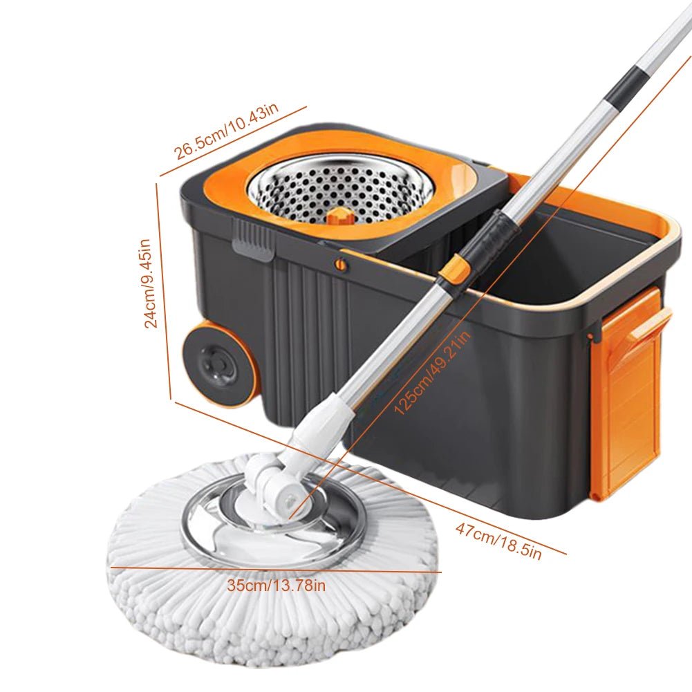 Automatic Dehydration Mop and Bucket Household Cleaning Brush Mop Brooms Cleaning Floor Household Handheld 360° Spin Mop - DivineLink1 | Electronics, Fitness, Household Essentials | Shop