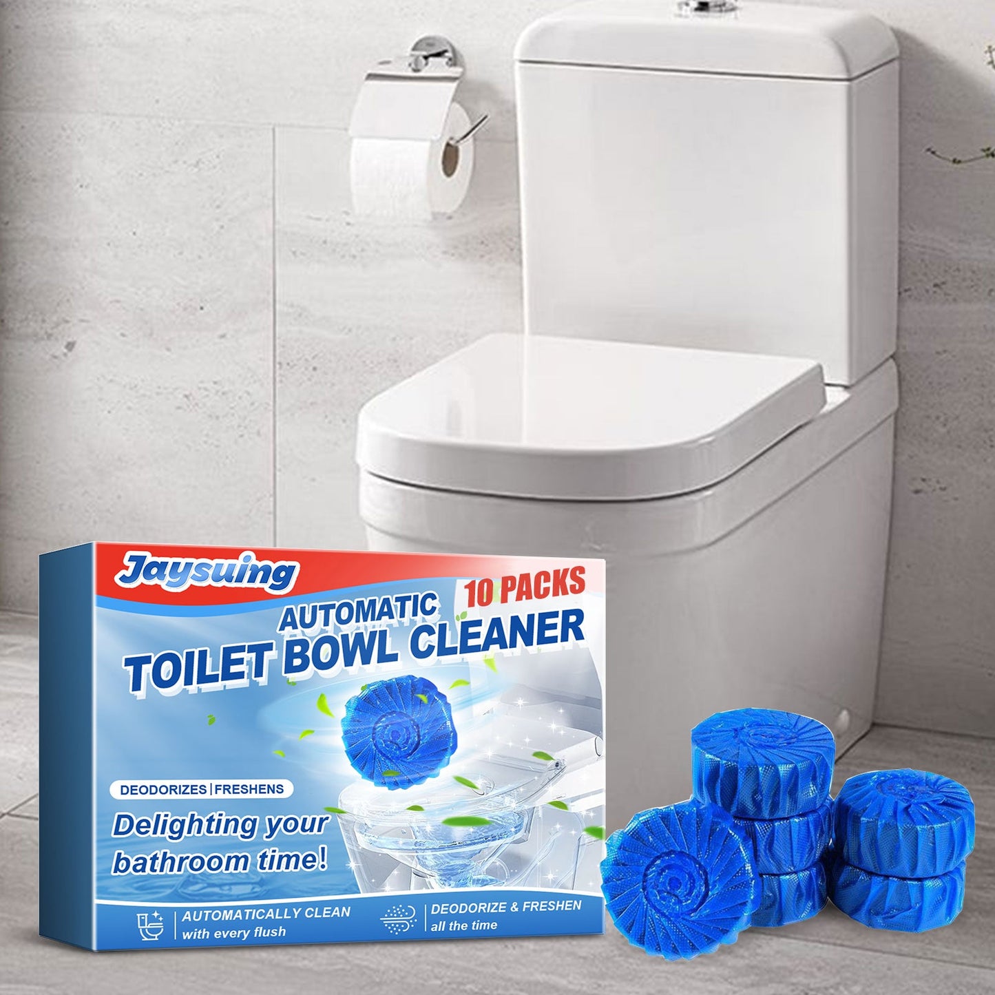 Automatic Toilet Bowl Cleaner, Household Descaling Deodorizing Deodorizing Odors Fresh Toilet Cleaning Block - DivineLink1 | Electronics, Fitness, Household Essentials | Shop