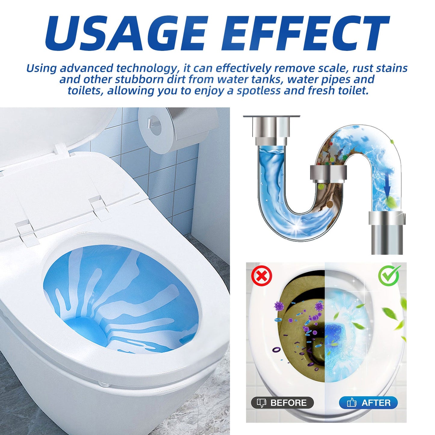 Automatic Toilet Bowl Cleaner, Household Descaling Deodorizing Deodorizing Odors Fresh Toilet Cleaning Block - DivineLink1 | Electronics, Fitness, Household Essentials | Shop