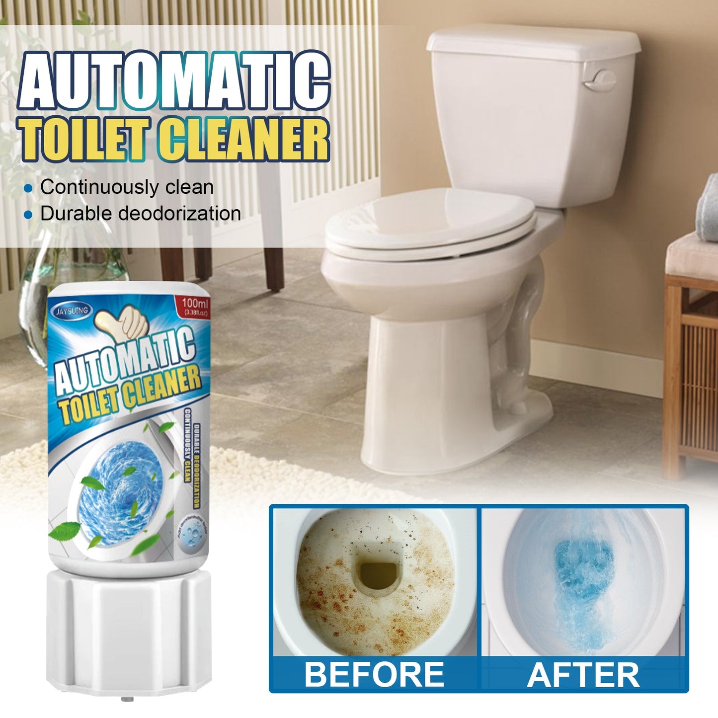 Automatic Toilet Cleaner, Toilet Cleaner Decontamination, Deodorization, Toilet Cleaner, Toilet Cleaner, Toilet Cleaner - DivineLink1 | Electronics, Fitness, Household Essentials | Shop