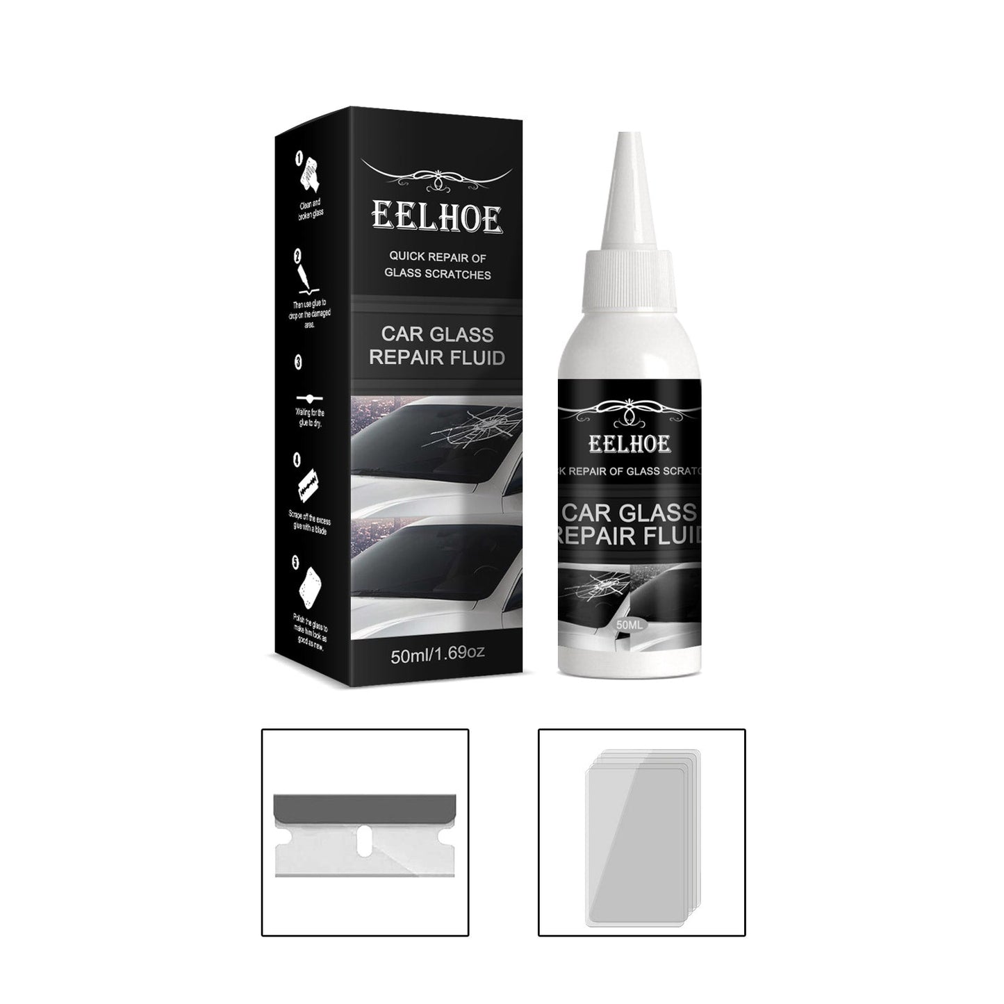 Automotive Glass Repair Adhesive, Windshield Crack Repair Adhesive Repair Adhesive Glass Repair Adhesive - DivineLink1 | Electronics, Fitness, Household Essentials | Shop