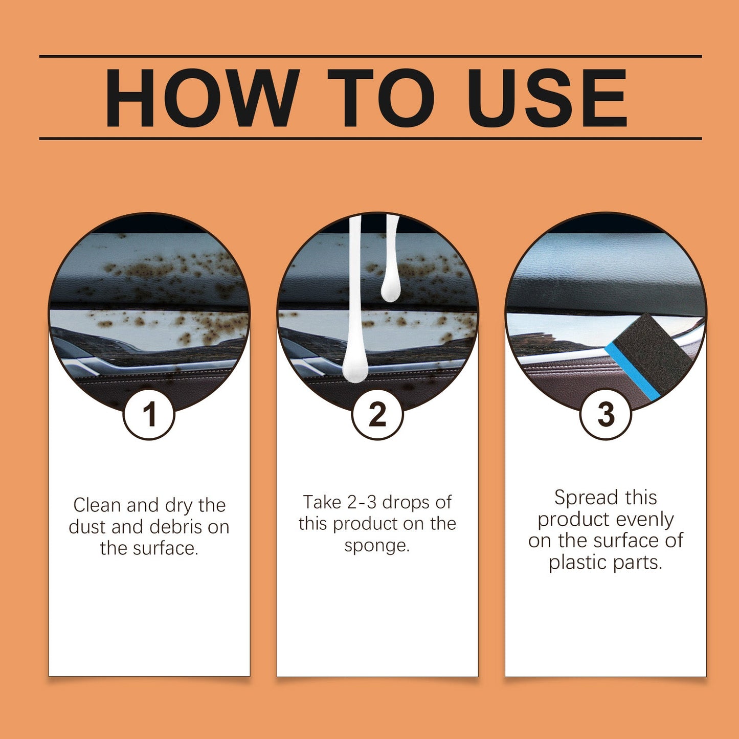 Automotive Plastic Retreader Interior Parts Stain Cleaning, Blackening And Brightening Care Plastic Retreader - DivineLink1 | Electronics, Fitness, Household Essentials | Shop