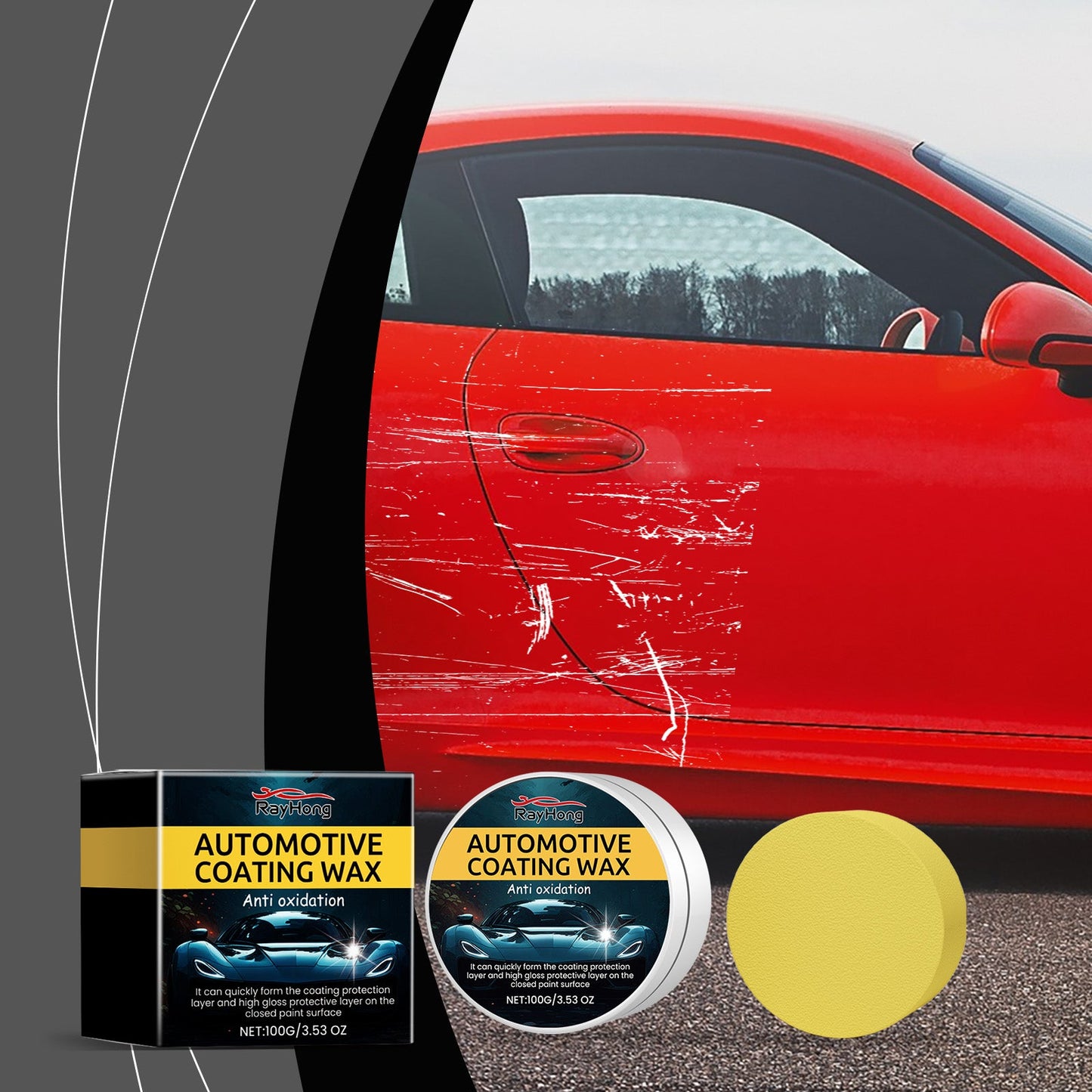 Automotive Scratch Coating Paste, Car Paint Polishing Maintenance Antifouling Repair Paint Decontamination Wax - DivineLink1 | Electronics, Fitness, Household Essentials | Shop
