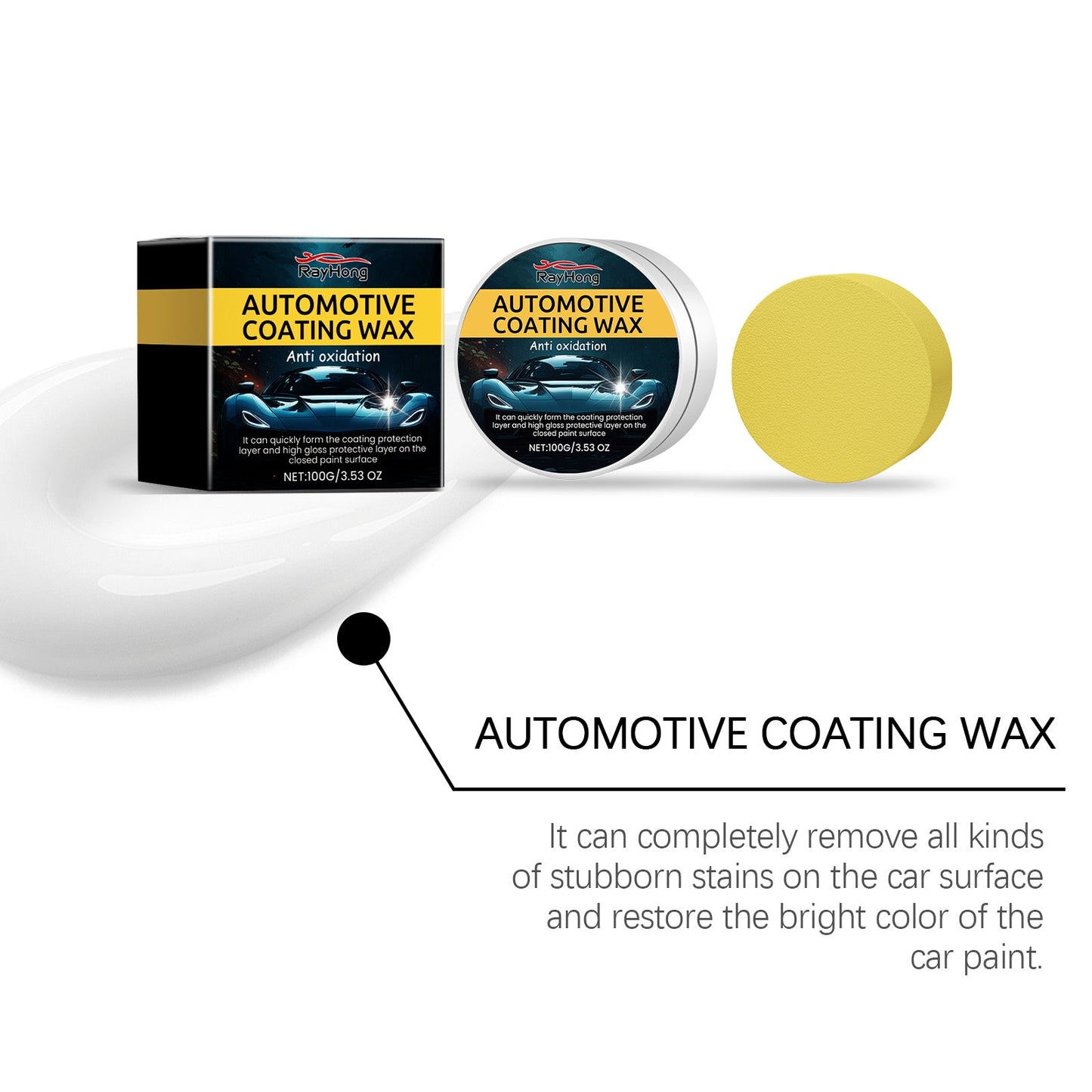Automotive Scratch Coating Paste, Car Paint Polishing Maintenance Antifouling Repair Paint Decontamination Wax - DivineLink1 | Electronics, Fitness, Household Essentials | Shop