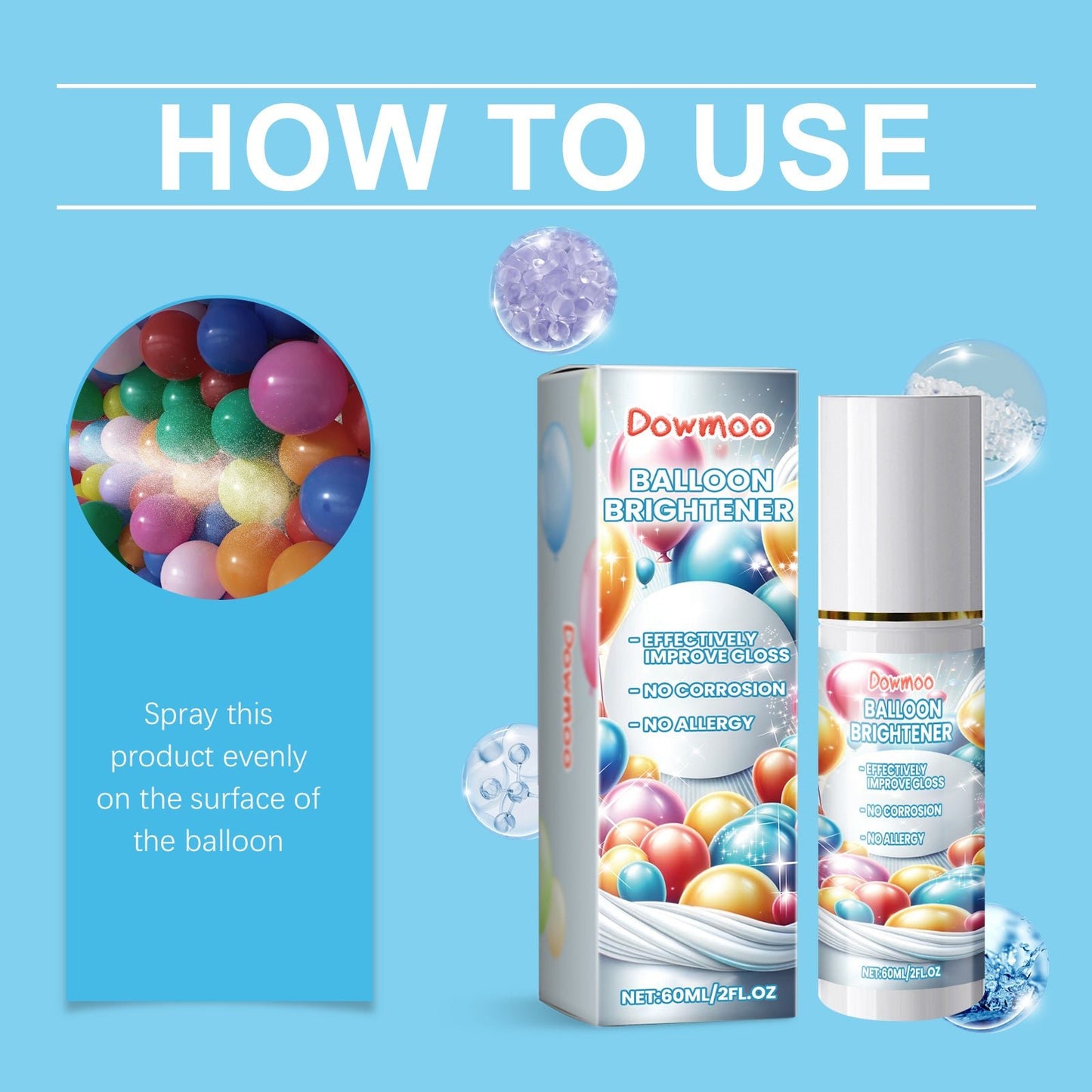 Balloon Decoration Brightener Spray, Balloon Surface Texture Gloss Anti - Oxidation Lasting Shine Spray - DivineLink1 | Electronics, Fitness, Household Essentials | Shop