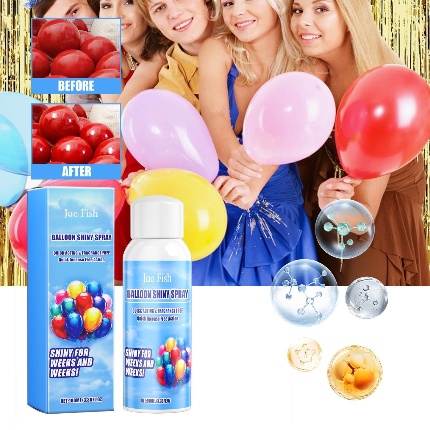 Balloon Shiny Spray, Anti - Oxidation To Maintain The Brightness Of The Balloon Surface Scene Decoration Supplies - DivineLink1 | Electronics, Fitness, Household Essentials | Shop