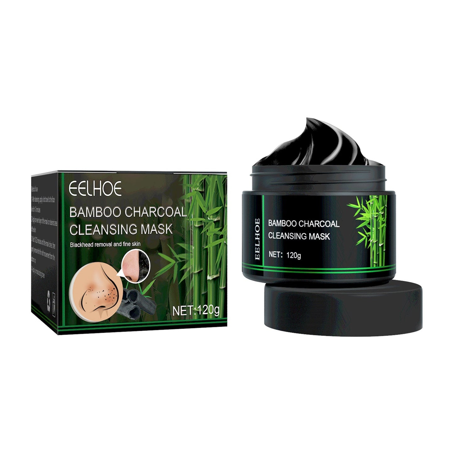 Bamboo Charcoal Blackhead Removing Tearing Facial Mask, Moisturizing Removing Blackhead And Acne Shrinking Pore Oil Control Mud Mask - DivineLink1 | Electronics, Fitness, Household Essentials | Shop