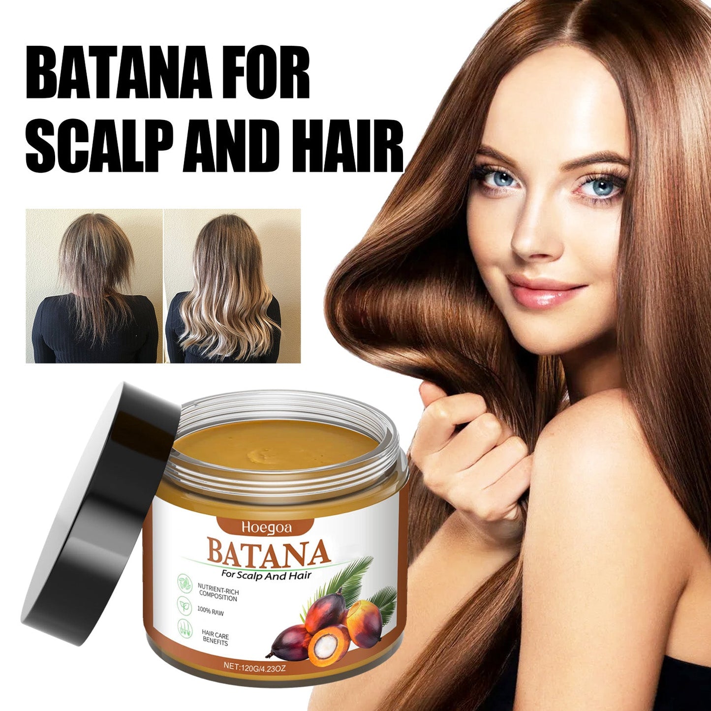 Batana For Scalp And Hair, Nourishing Dry Hair Tail Care Smooth Hair Care Scalp Hair Mask Hair Care Oil - DivineLink1 | Electronics, Fitness, Household Essentials | Shop