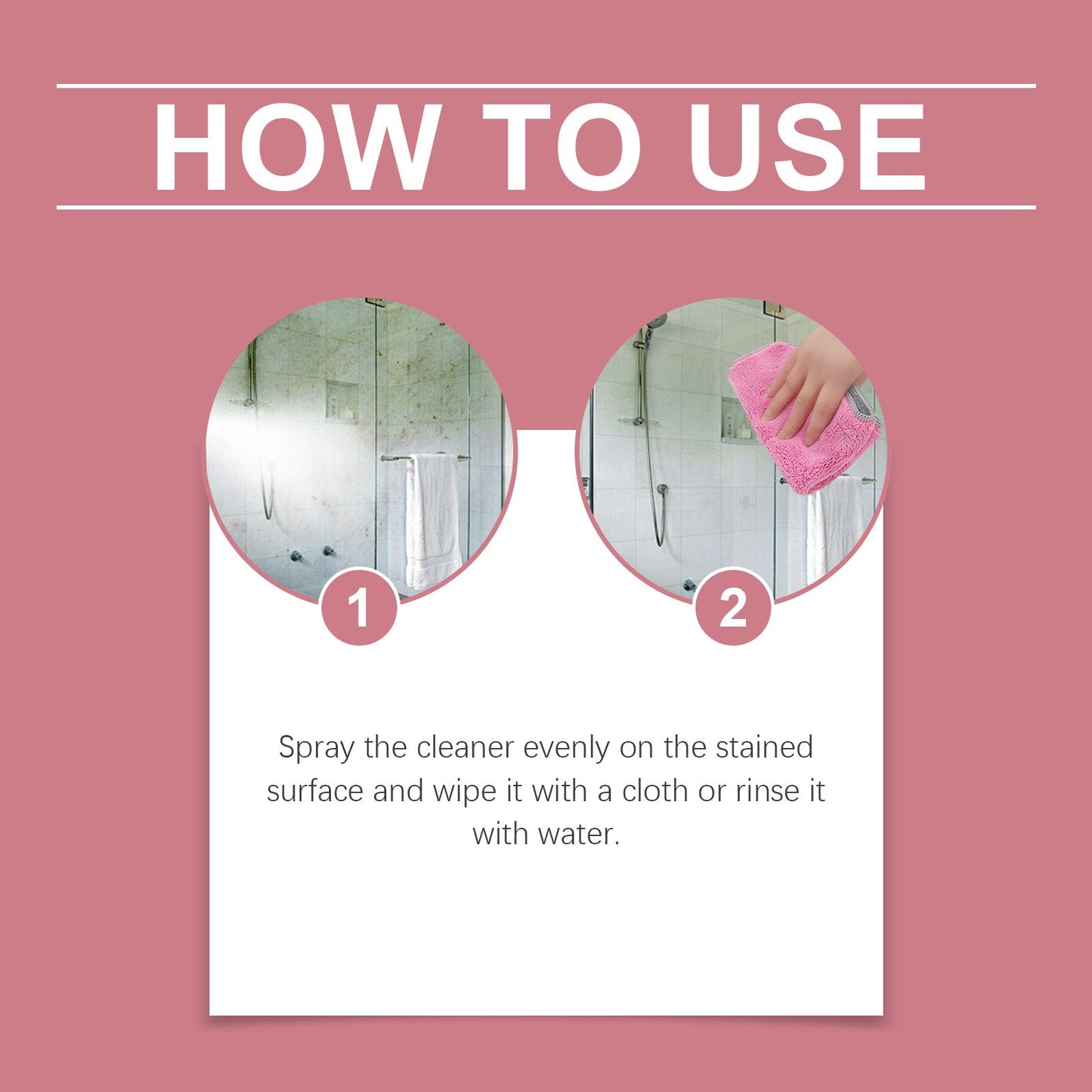 Bathroom Water Stain Remover, Bathroom Glass Door Bathtub Tile Stain Scale Cleaning Cleaner - DivineLink1 | Electronics, Fitness, Household Essentials | Shop