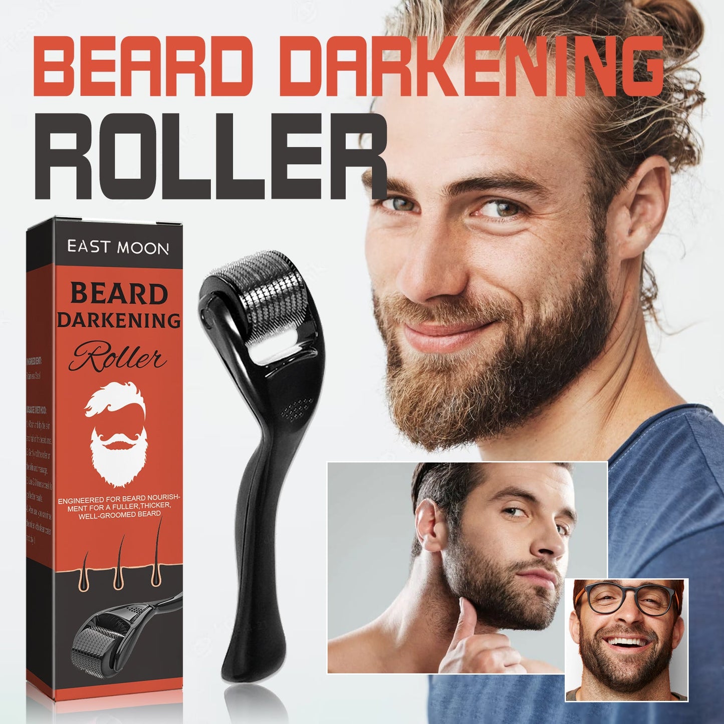 Beard Bushy Roller, Strong Root Moistens Soft Light For Men Nourishing Bushy Growing Beard Comb - DivineLink1 | Electronics, Fitness, Household Essentials | Shop