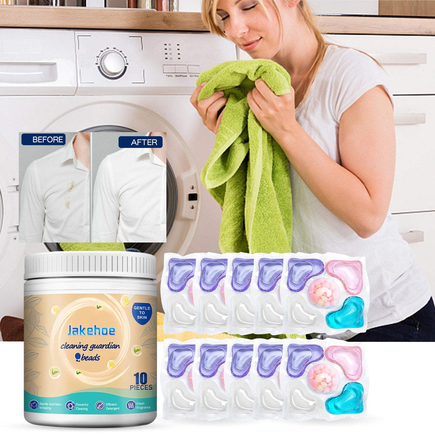 Cleaning Guardian Beads, Gently Clean Oil Stains And Stains With Long Lasting Fragrance Laundry Gel - DivineLink1 | Electronics, Fitness, Household Essentials | Shop