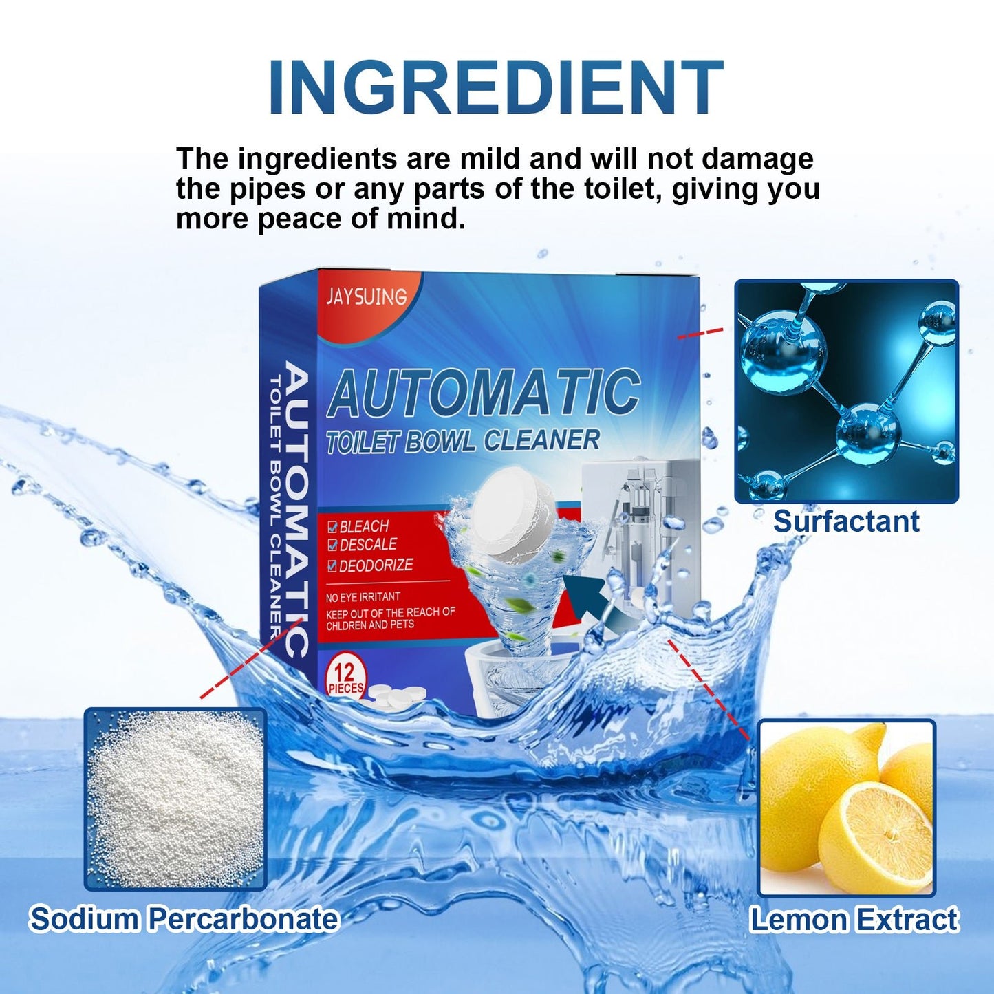 Cleaning Tablets, Household Toilet Odor - Stain Remover Descaling Decontamination Effervescent Cleaning Tablets - DivineLink1 | Electronics, Fitness, Household Essentials | Shop