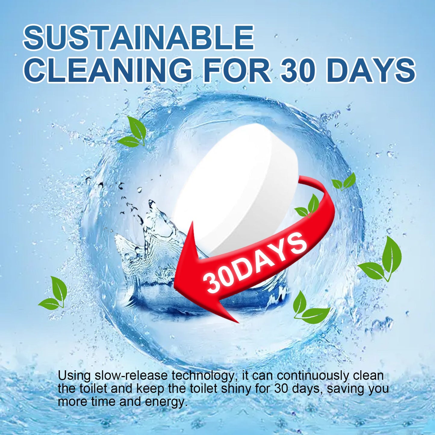 Cleaning Tablets, Household Toilet Odor - Stain Remover Descaling Decontamination Effervescent Cleaning Tablets - DivineLink1 | Electronics, Fitness, Household Essentials | Shop