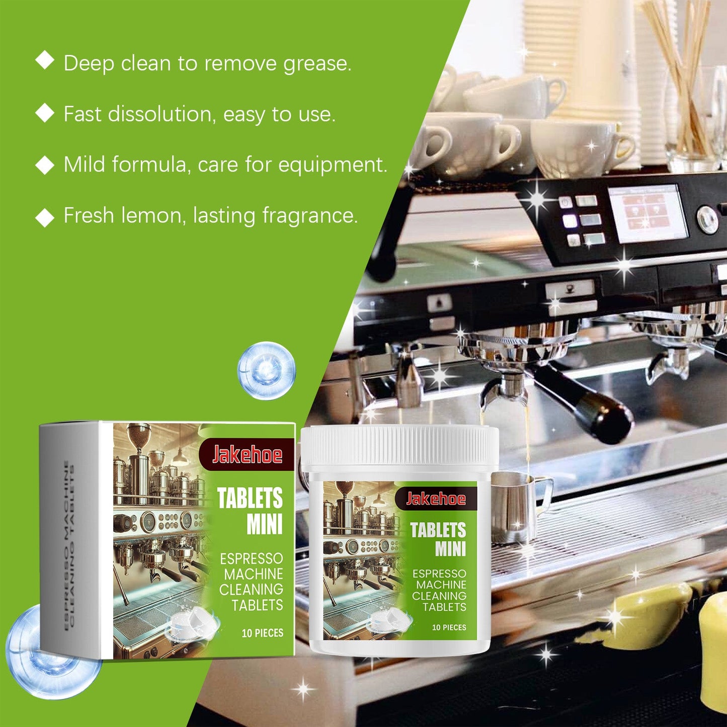 Coffee Machine Decontamination Cleaning Sheet For Coffee Machine Decontamination And Descaling Sheet Coffee Stain Cleaning And Renovation - DivineLink1 | Electronics, Fitness, Household Essentials | Shop