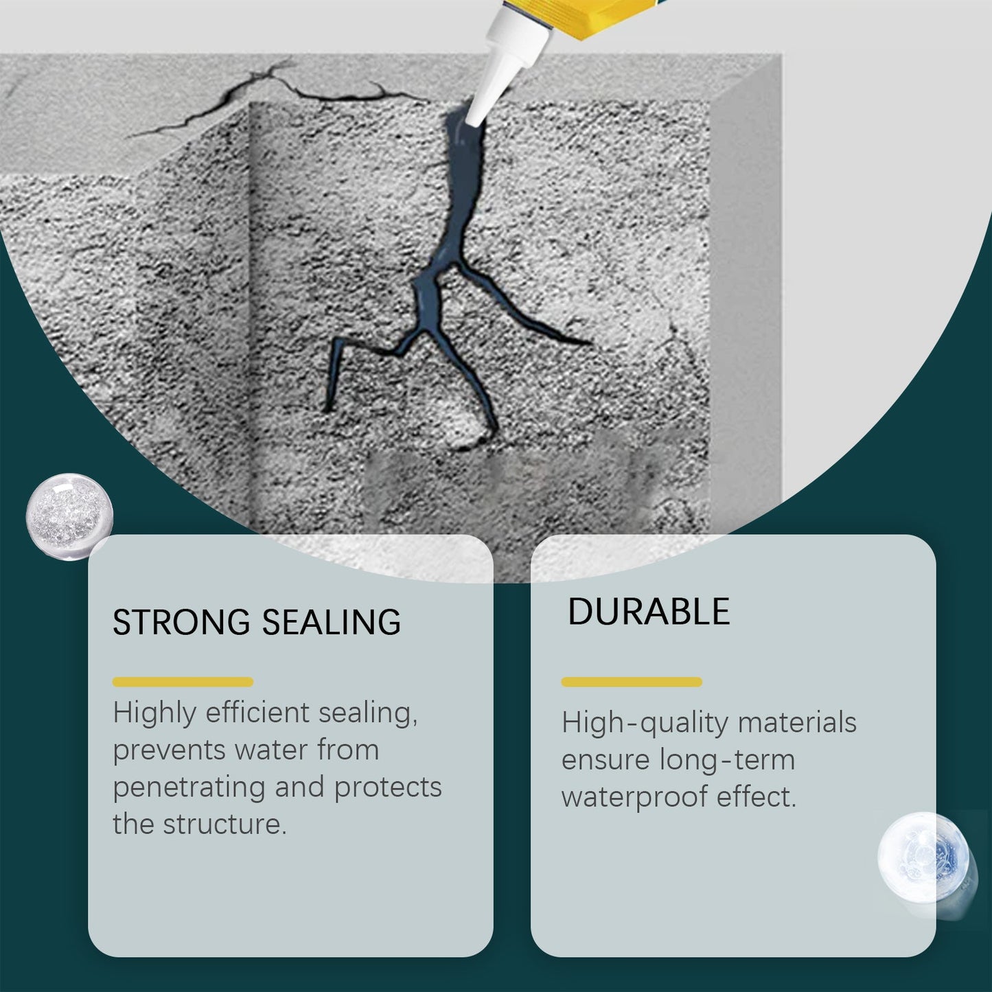 Concrete Crack Waterproof Repair Sealant, Ground Crack Outdoor Tile Crack Repair Adhesive - DivineLink1 | Electronics, Fitness, Household Essentials | Shop