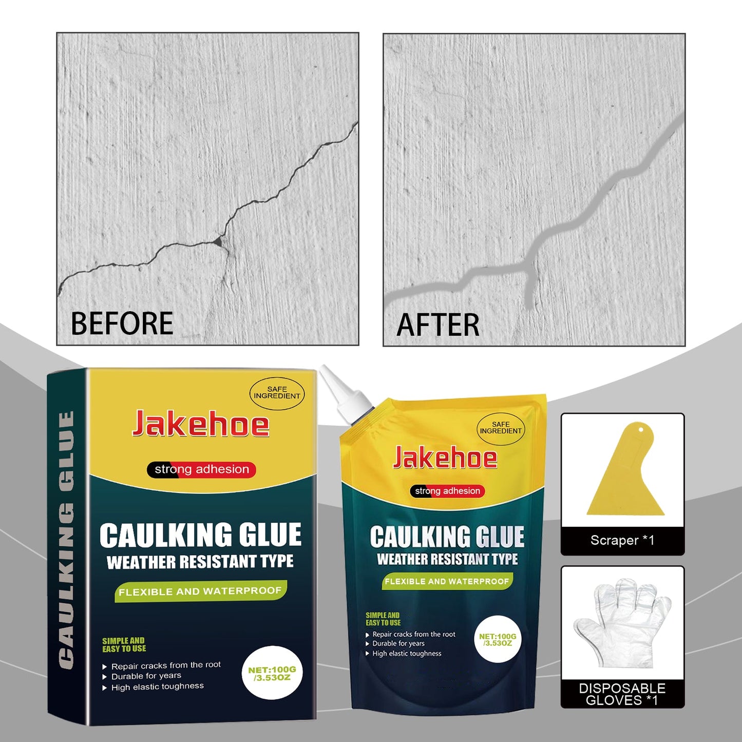 Concrete Crack Waterproof Repair Sealant, Ground Crack Outdoor Tile Crack Repair Adhesive - DivineLink1 | Electronics, Fitness, Household Essentials | Shop