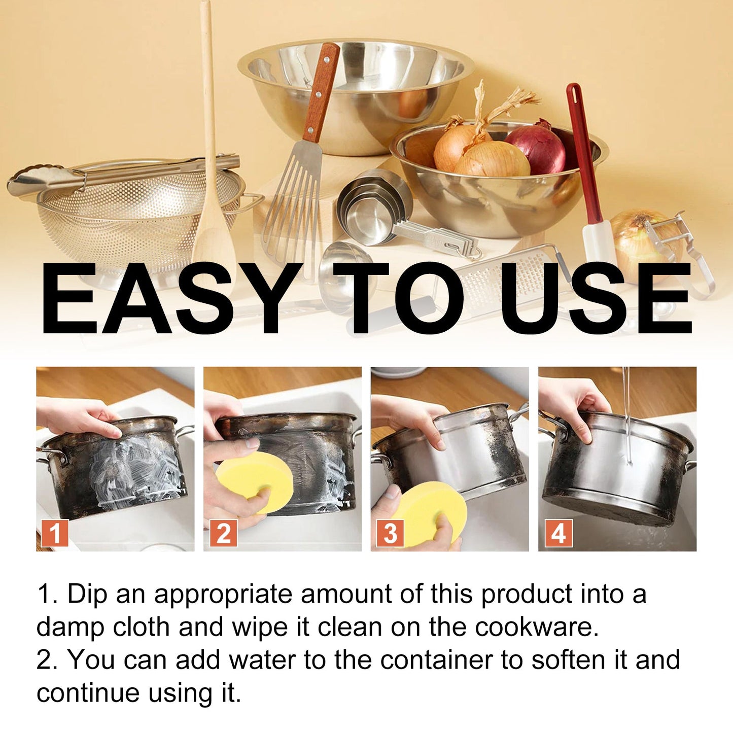 Cookware Cleaner, Kitchen Faucet To Remove Dirt And Water Stains Stainless Steel Rust Cleaning Agent - DivineLink1 | Electronics, Fitness, Household Essentials | Shop