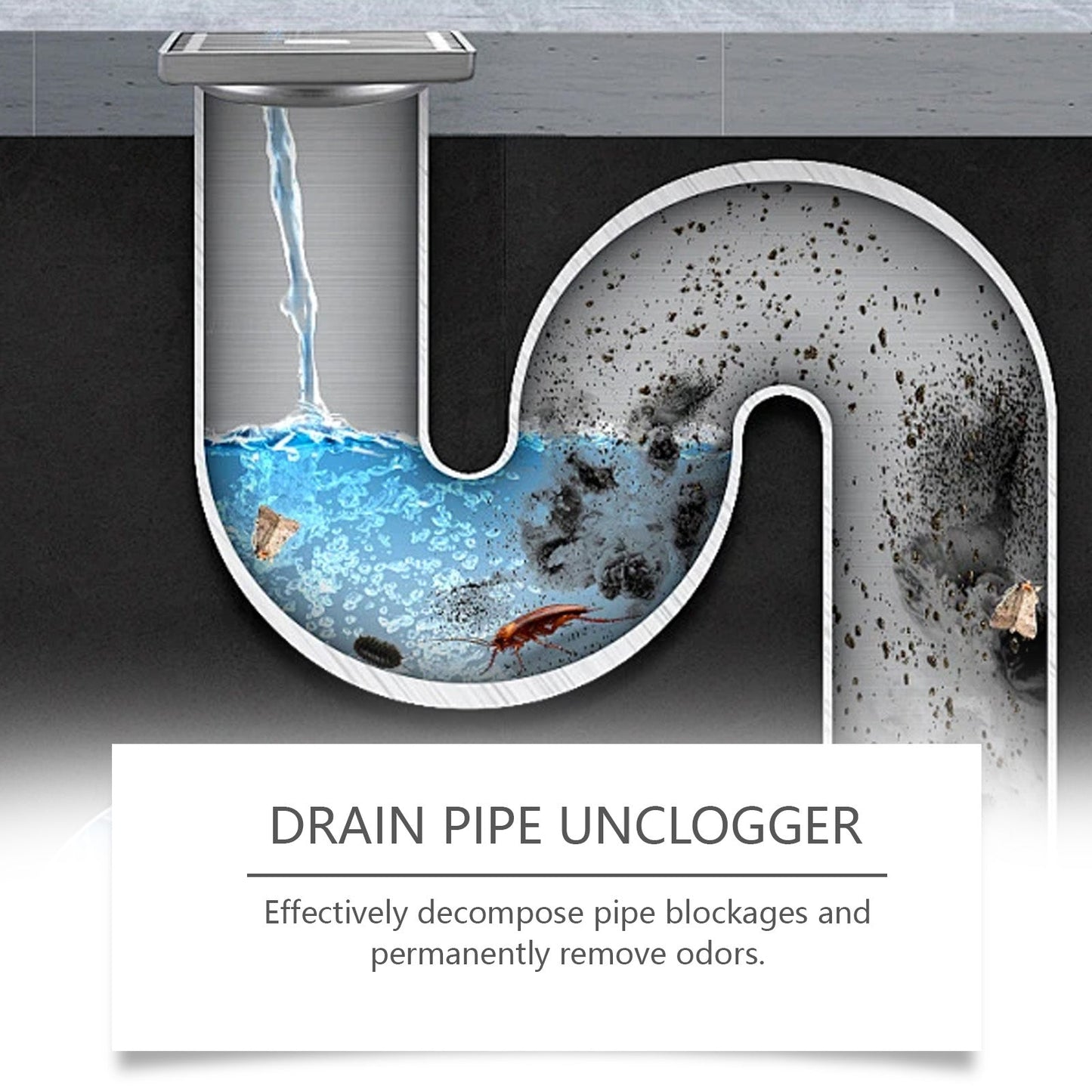Drain Cleaner Bathroom Kitchen Pipe Drain Powerful Dredge Clean Clean Dirt - DivineLink1 | Electronics, Fitness, Household Essentials | Shop