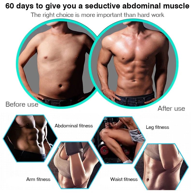 Electric Muscle Stimulator EMS Wireless Buttocks Hip Trainer Abdominal ABS Stimulator Fitness Body Slimming Massager - DivineLink1 | Electronics, Fitness, Household Essentials | Shop