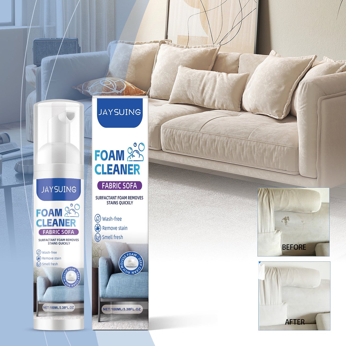 Fabric Sofa Foam Cleaner Fabric Sofa Fabric Curtain Mattress Foam Cleaner - DivineLink1 | Electronics, Fitness, Household Essentials | Shop