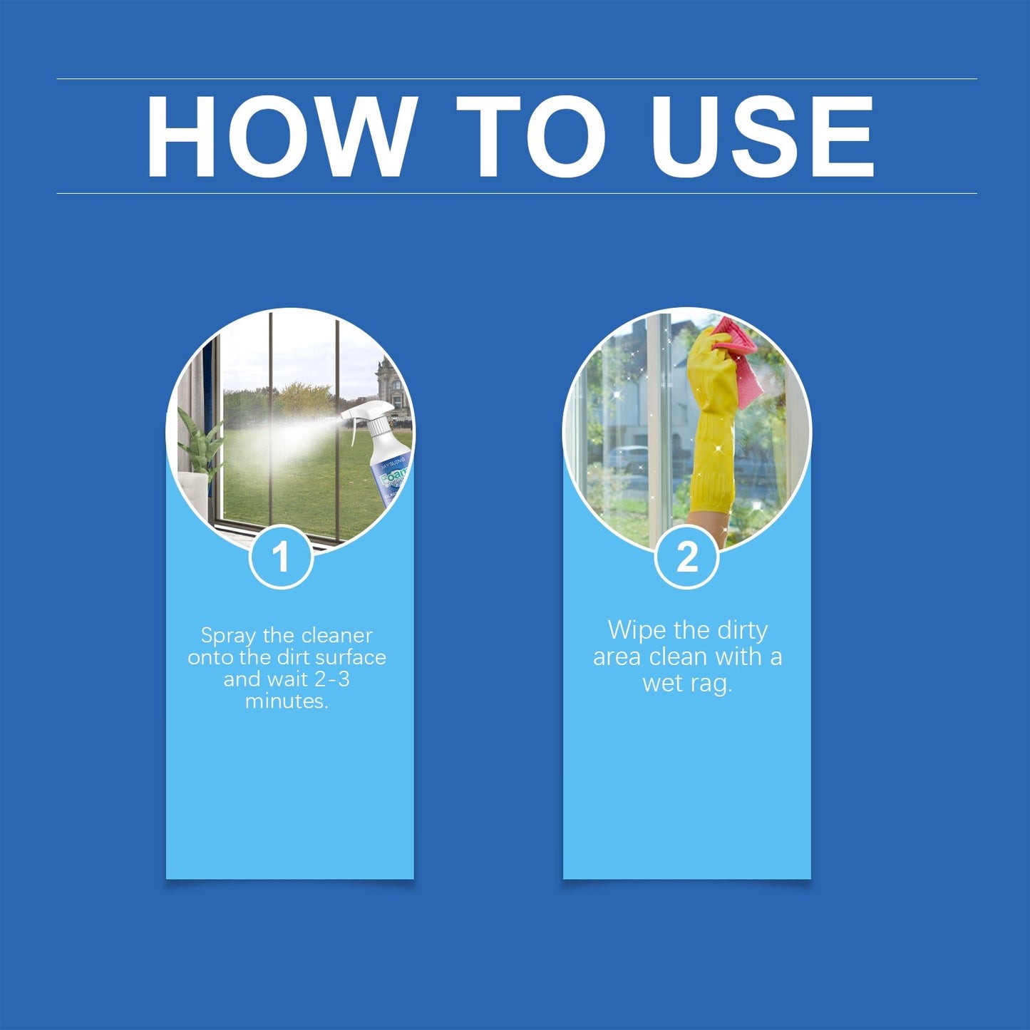 Glass Foam Cleaner cleans oil stains with refurbished daily maintenance glass cleaning spray - DivineLink1 | Electronics, Fitness, Household Essentials | Shop
