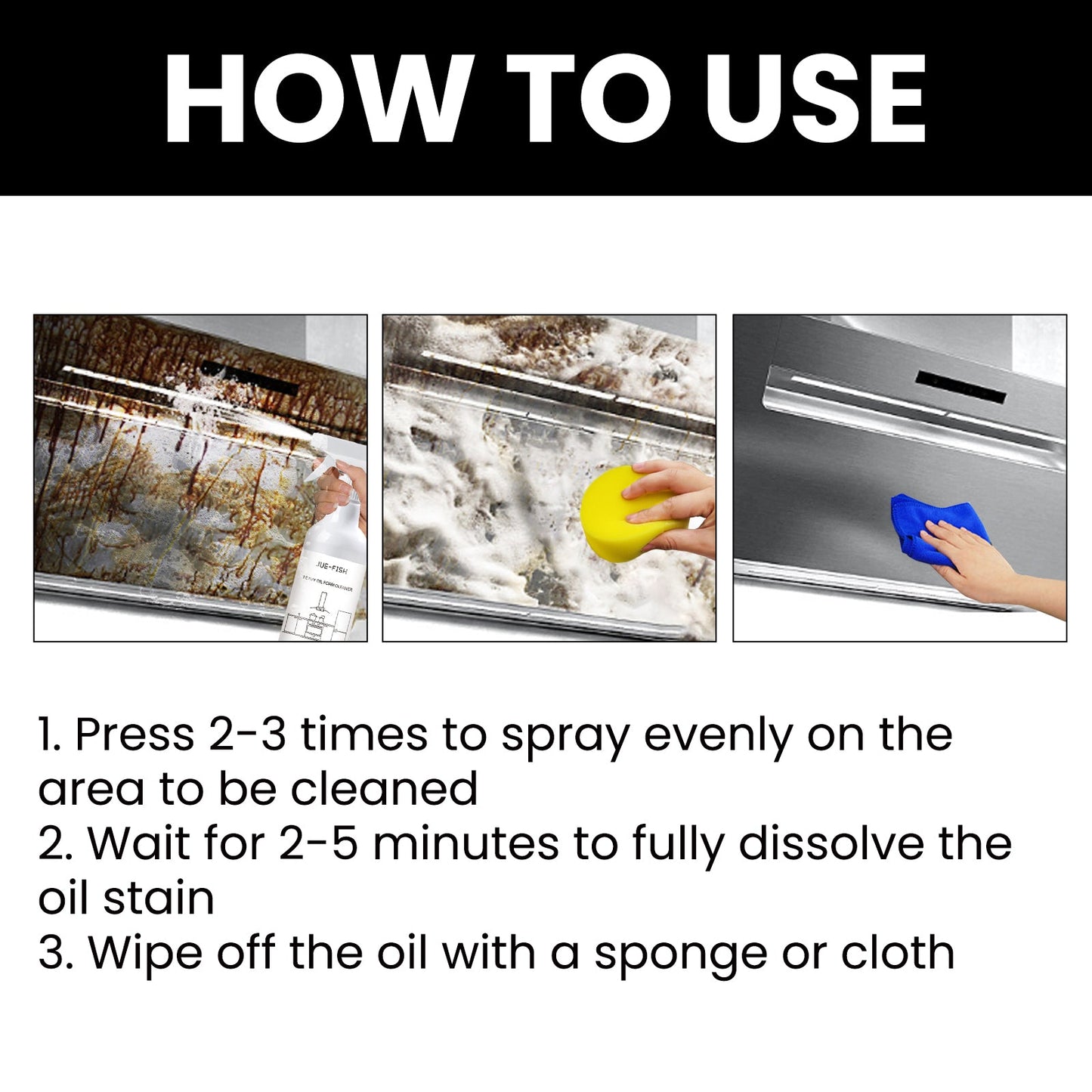 Heavy Oil Foam Cleaner, Kitchen Stove Range Hood Wash Basin Oil Dirt Removal Cleaner - DivineLink1 | Electronics, Fitness, Household Essentials | Shop